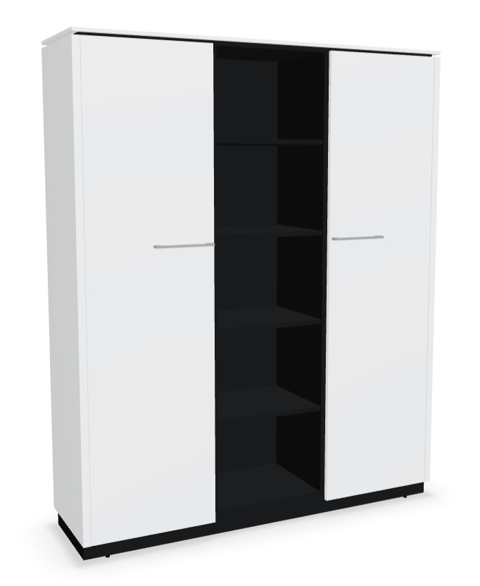 Status Office Half-Bookcase w/2 Doors & 5 Open Shelves