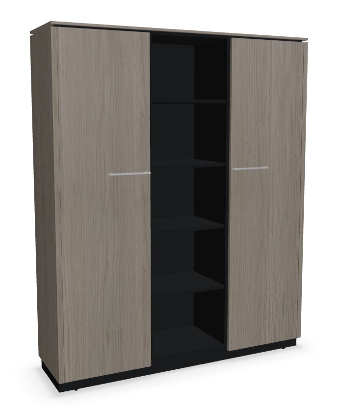 Status Office Half-Bookcase w/2 Doors & 5 Open Shelves