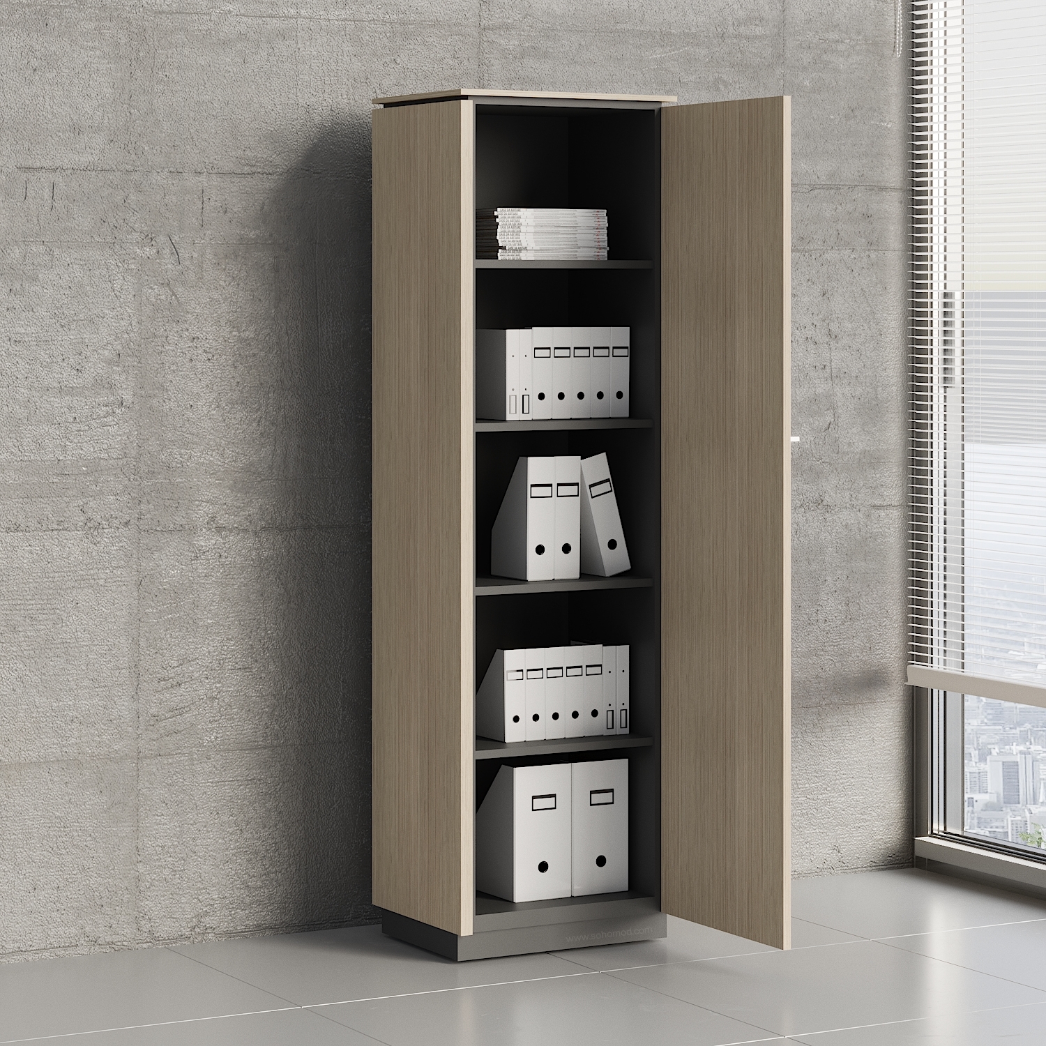 Status Office H73.7" Cabinet w/Right Front Door