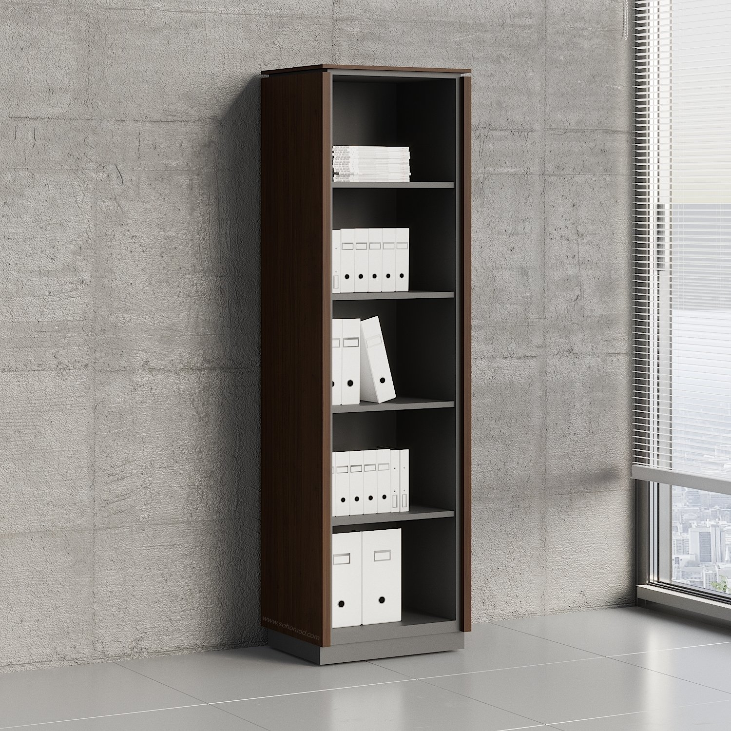 Status Office Bookcase w/5 Shelves