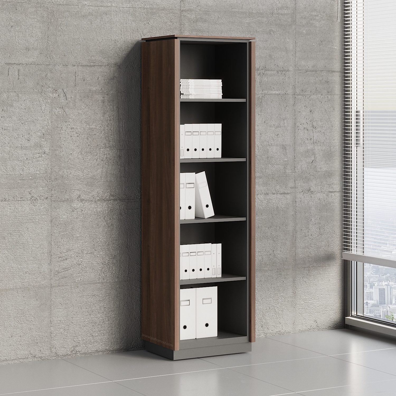 Status Office Bookcase w/5 Shelves