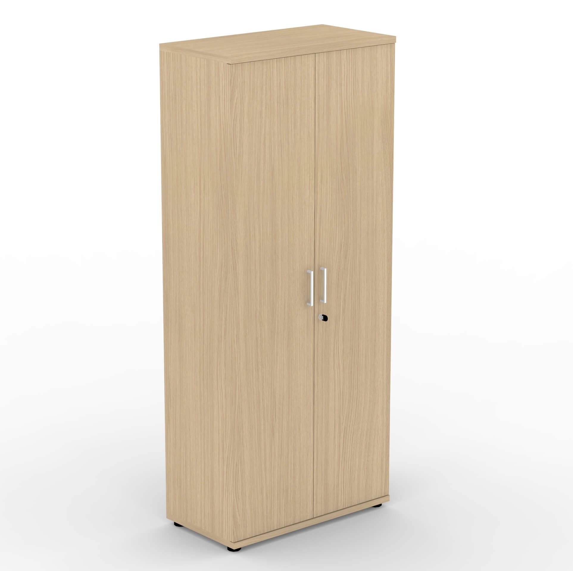 Uni H73" Melamine Office Lockable Cabinet w/4 Shelves & 2 Doors