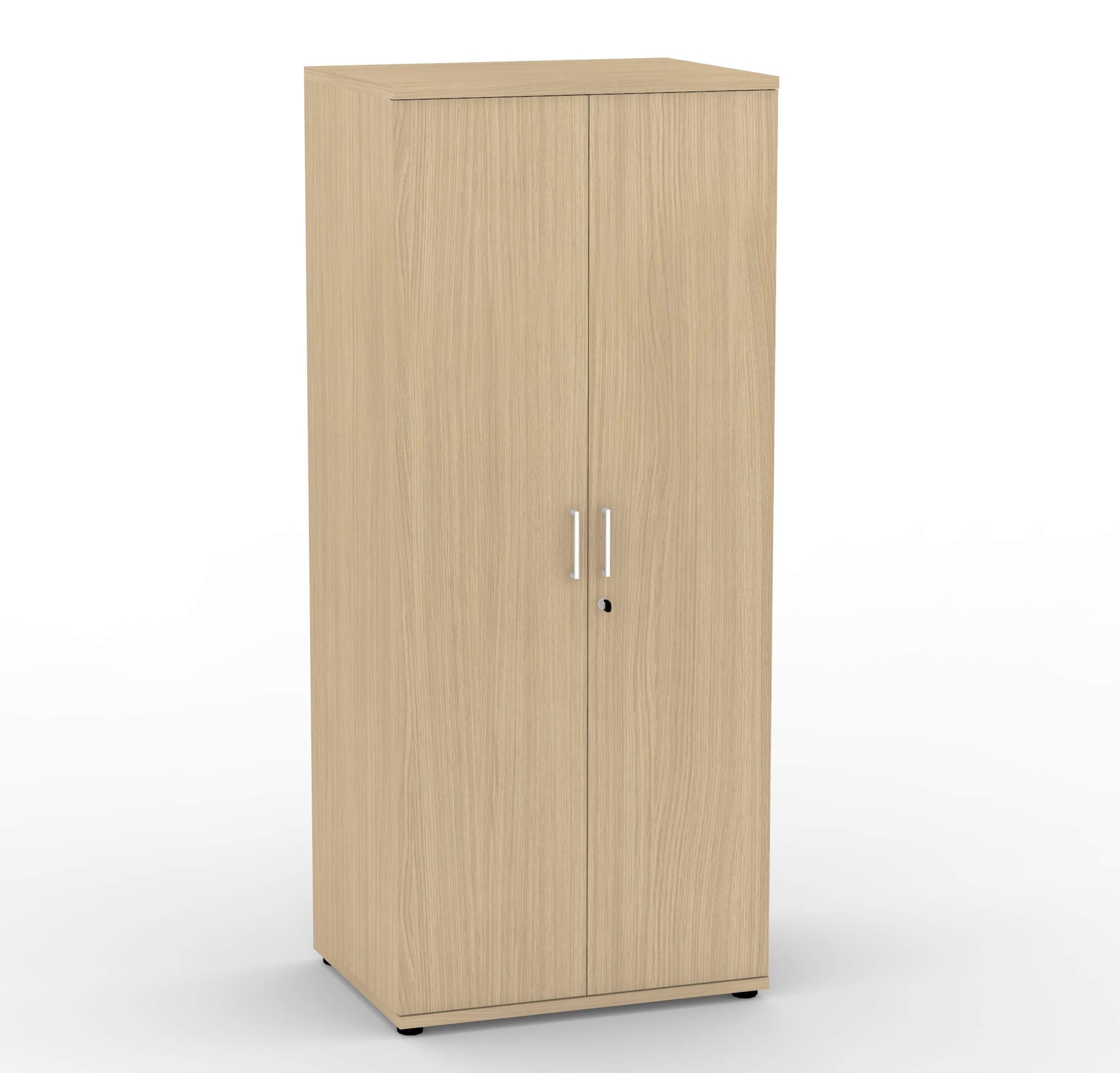Uni Melamine Office Lockable Wardrobe w/Shelf & Metal Hanging Rail for Clothes