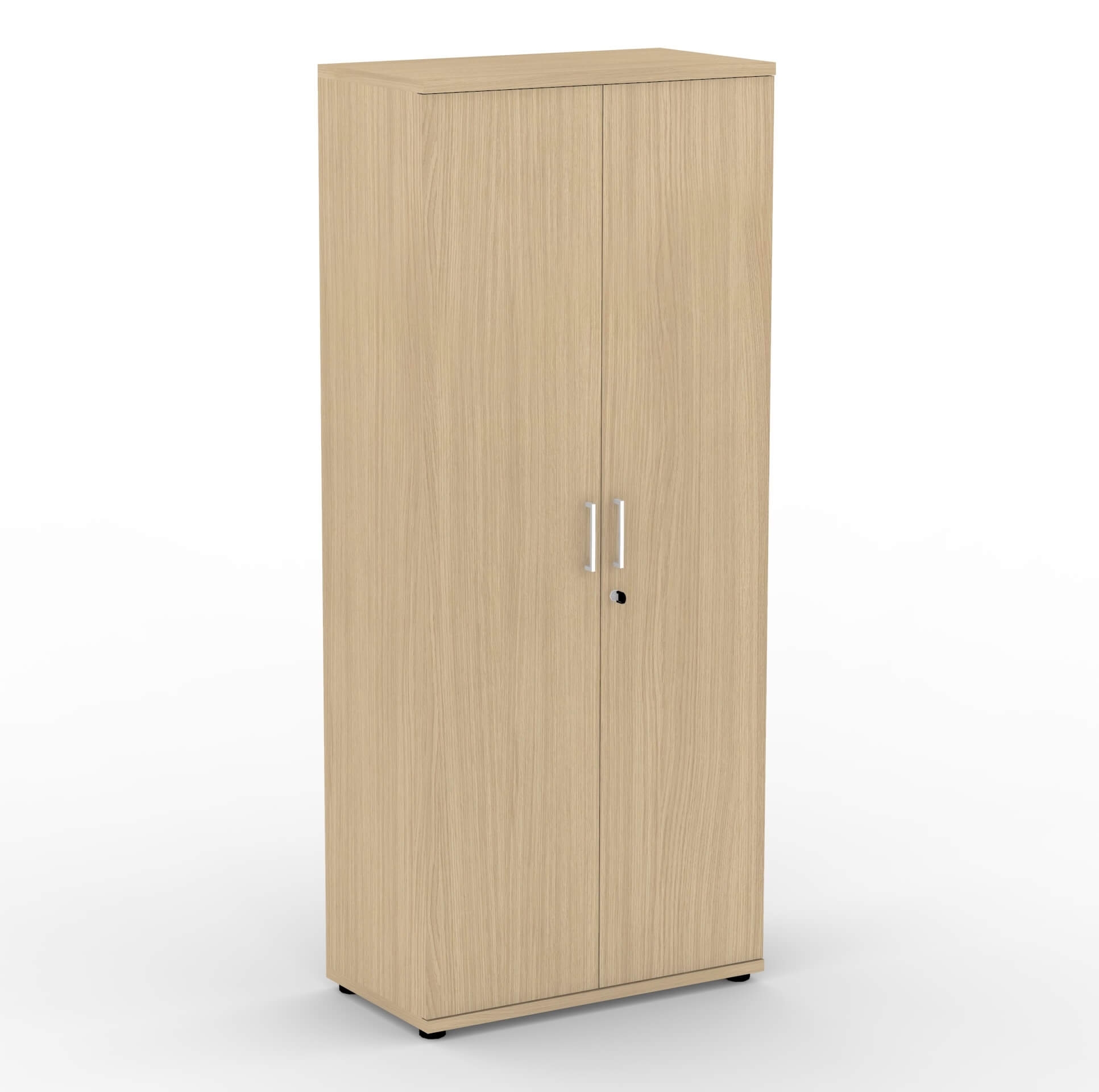 Uni Melamine Office Lockable Wardrobe w/2 Doors, Shelf & Metal Pull-Out Hanging Rail