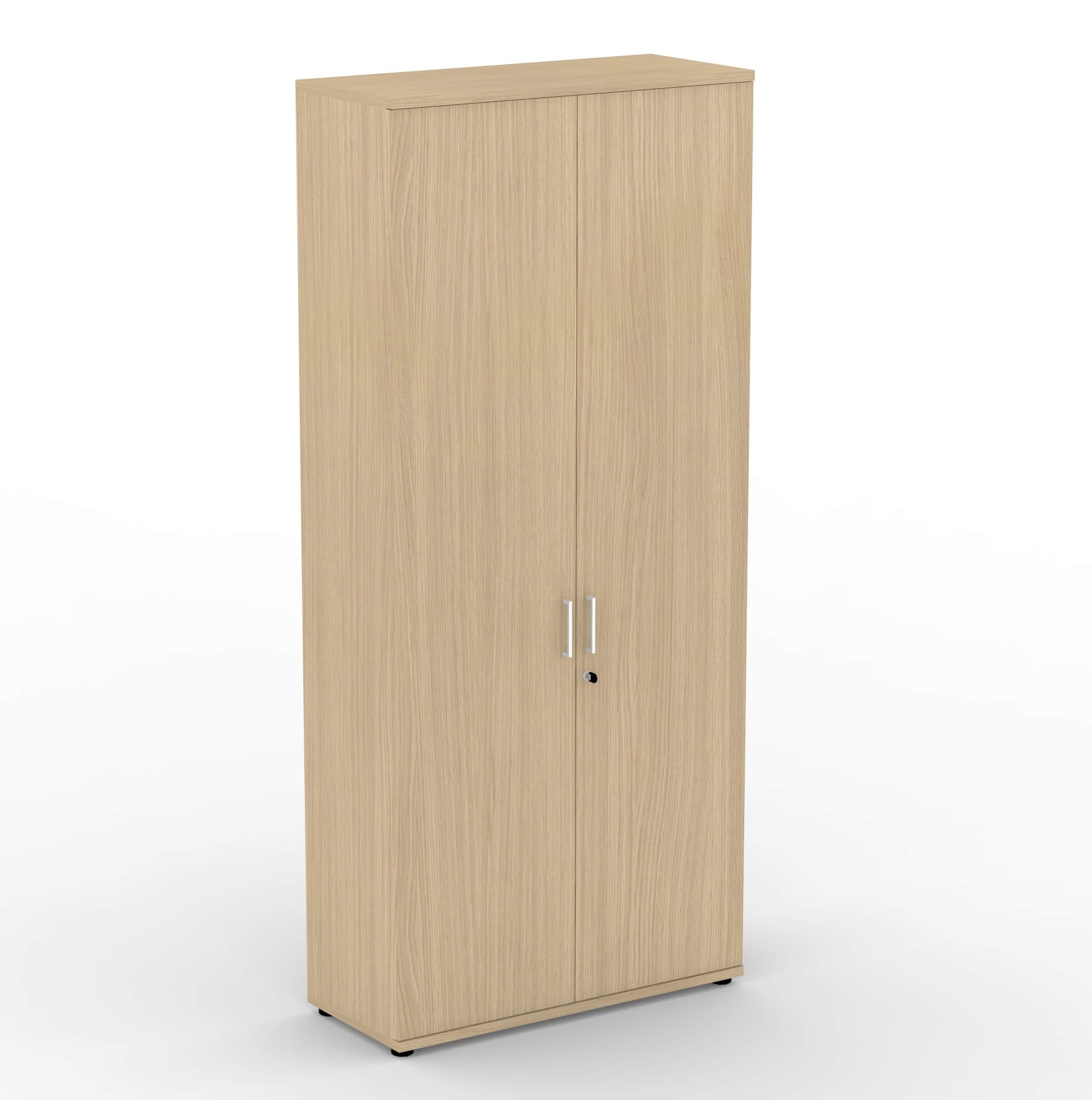 Uni H88" Melamine Office Lockable Cabinet w/4 Shelves & 2 Doors