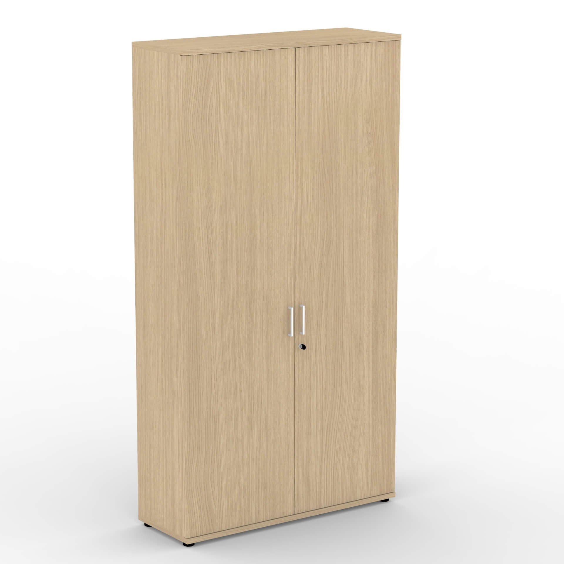 Uni H88" Melamine Office Lockable Cabinet w/4 Shelves & 2 Doors