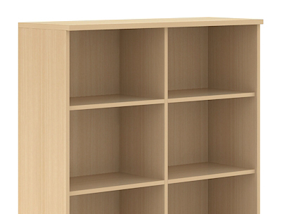 Uni Melamine Office Bookcase w/12 Shelves