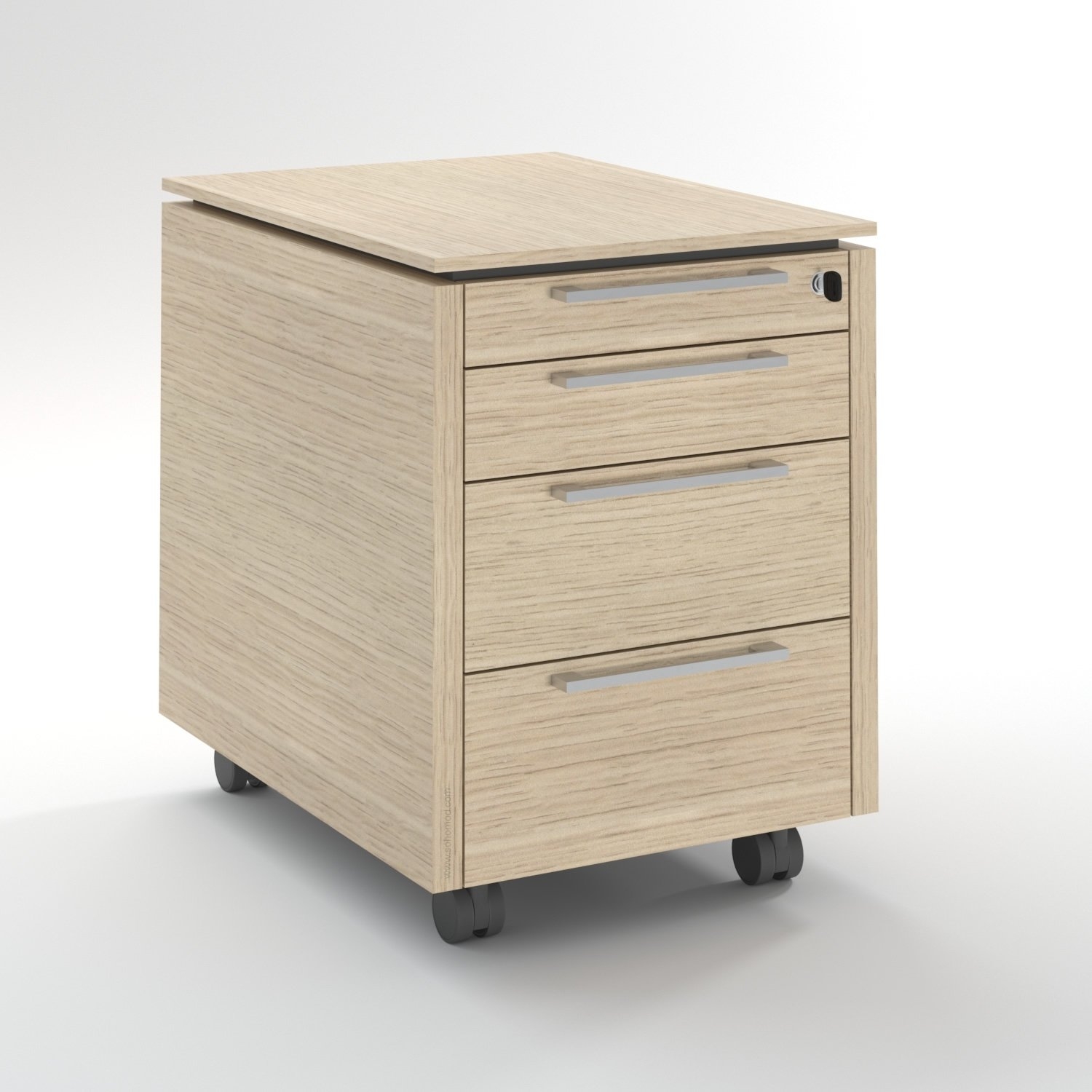 Status Office Lockable Mobile Pedestal w/Drawers & Pencil Tray