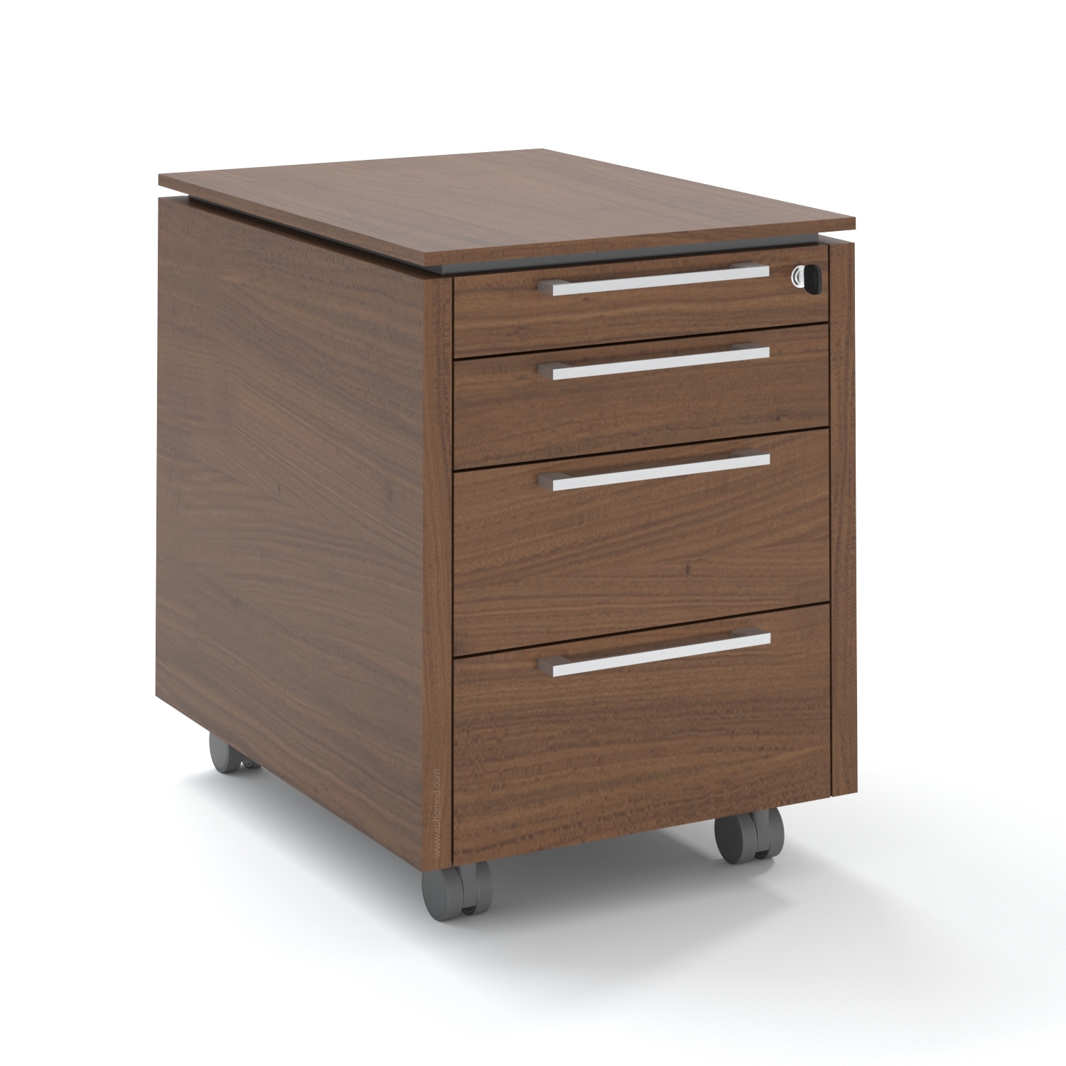 Status Office Lockable Mobile Pedestal w/1 Pencil Tray Drawer & 3 Drawers