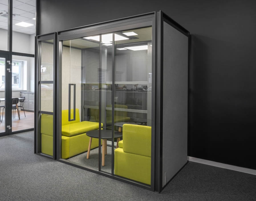 HAKO 2-4 Person Acoustic Booth With Sliding Door