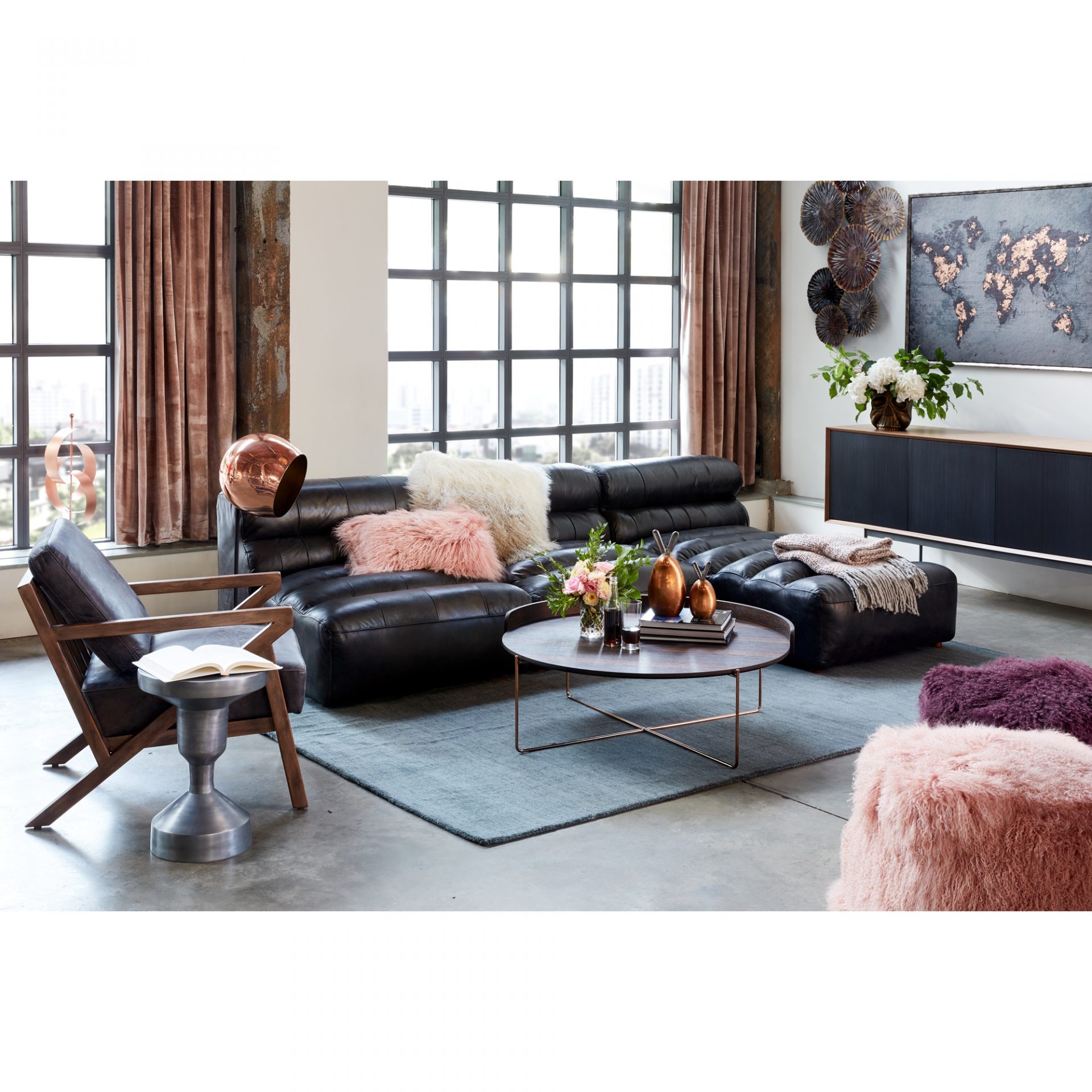 Lamb Rectangle Fur Pillow by MOE'S