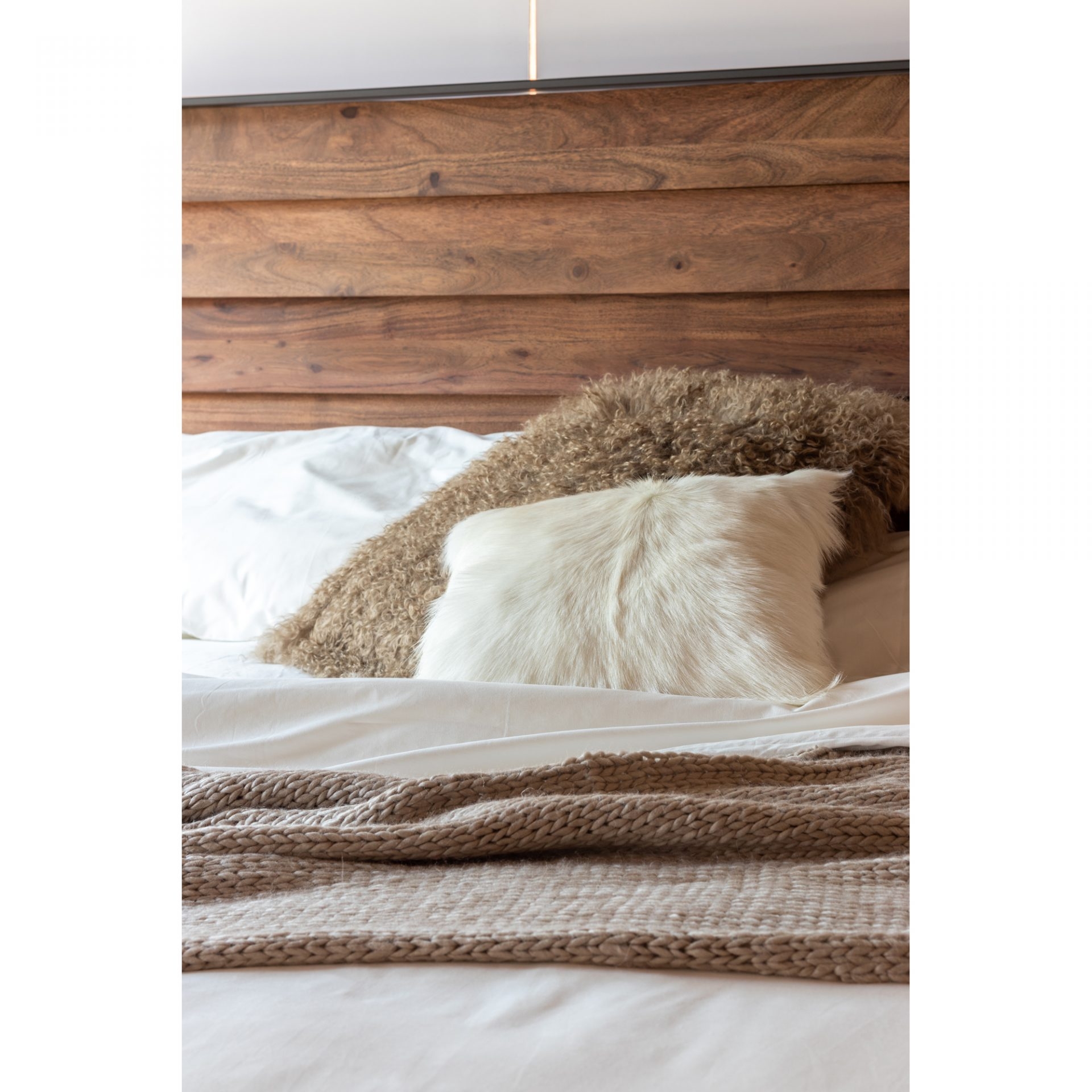 Goat Fur Pillow by MOE'S
