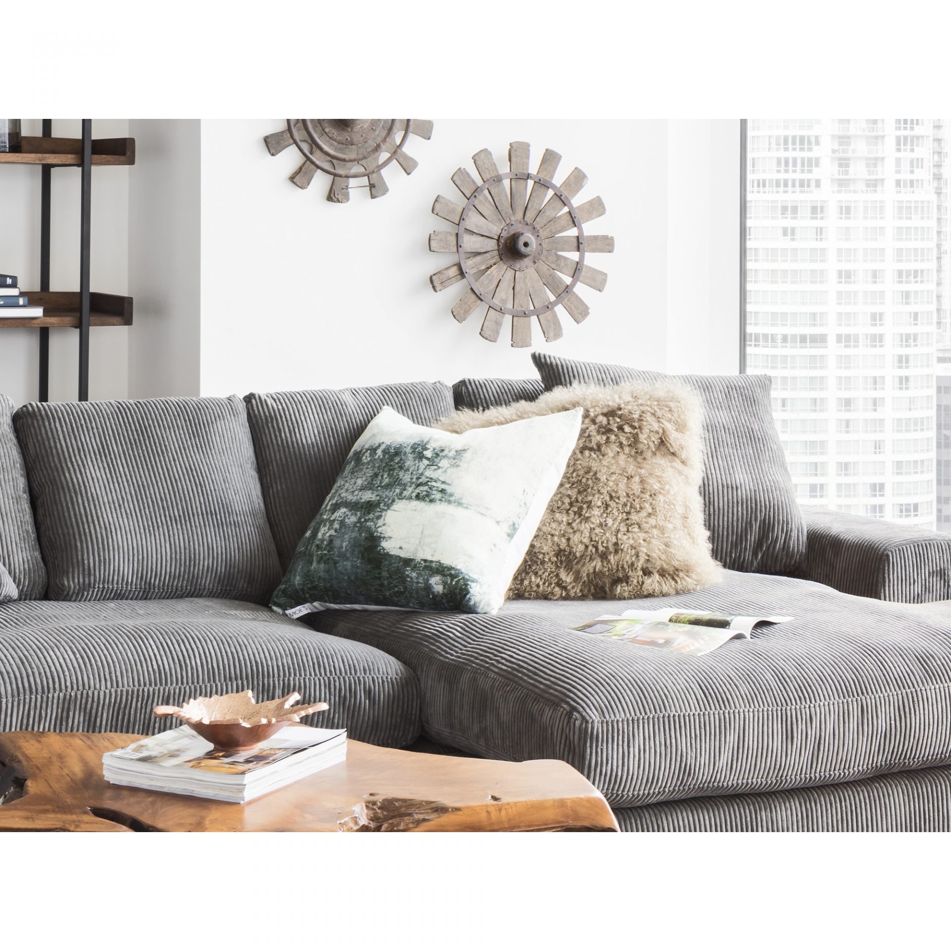 Lamb Fur Pillow, Large Size by MOE'S
