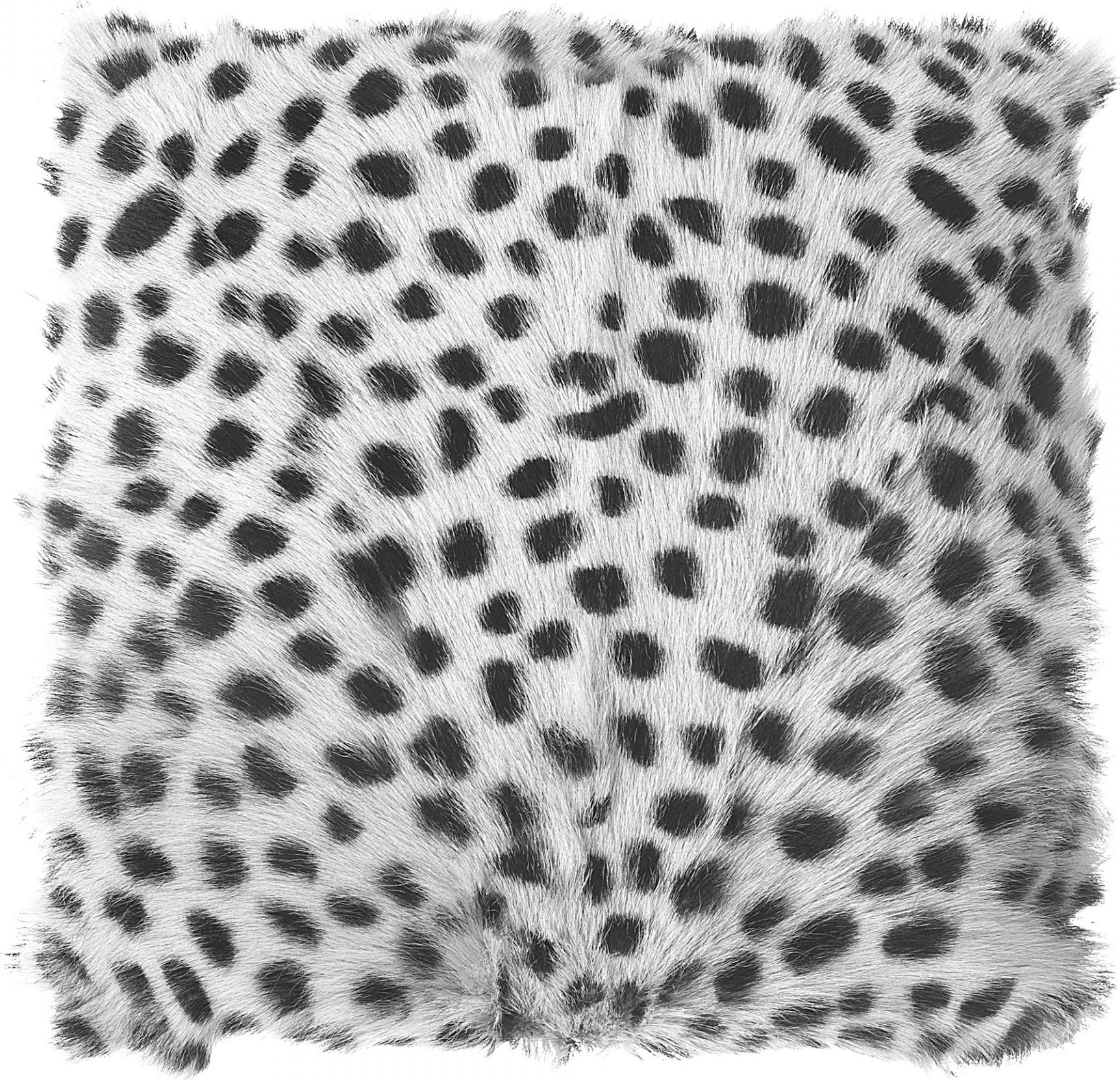 Spotted Goat Fur Pouf