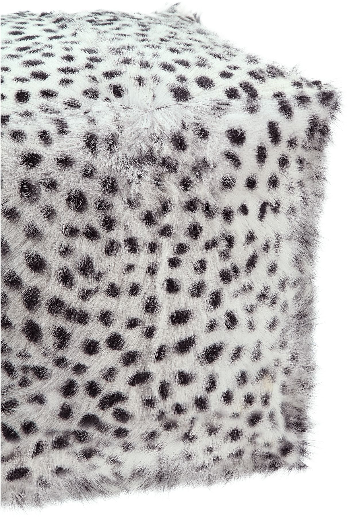 Spotted Goat Fur Pouf