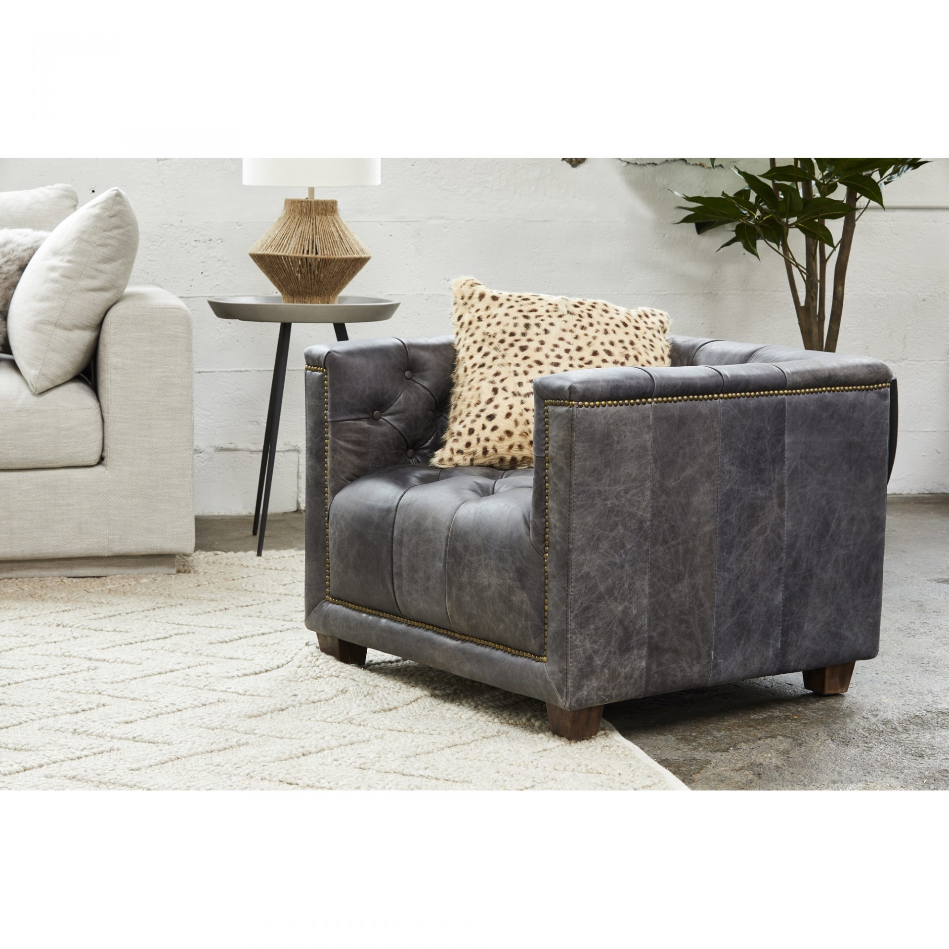 Spotted Goat Fur Pillow by MOE'S
