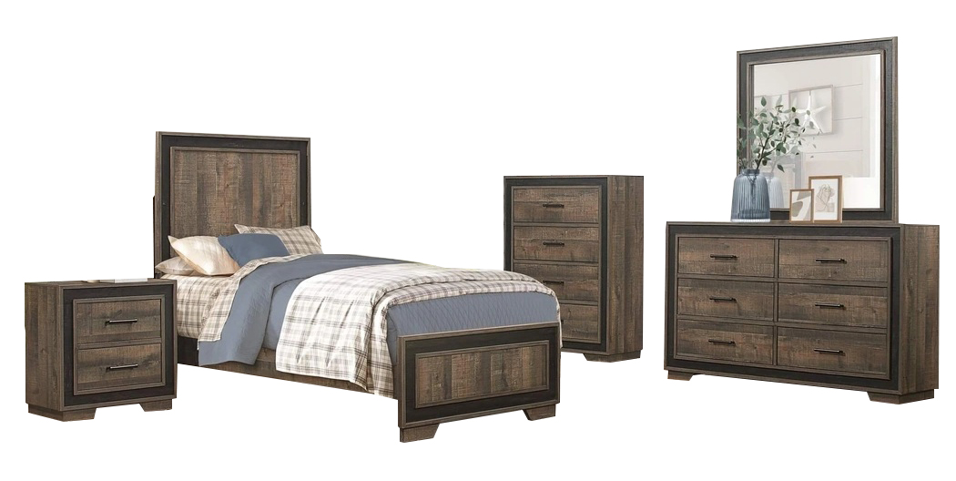Ellendale Wood/Wood Veneer Youth Bedroom Set