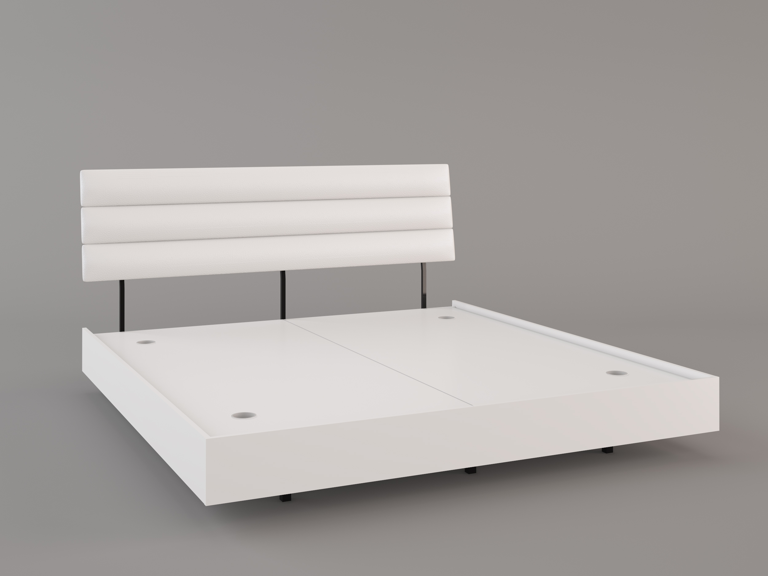 Lyon Faux Leather Tufted Platform Bedroom Set