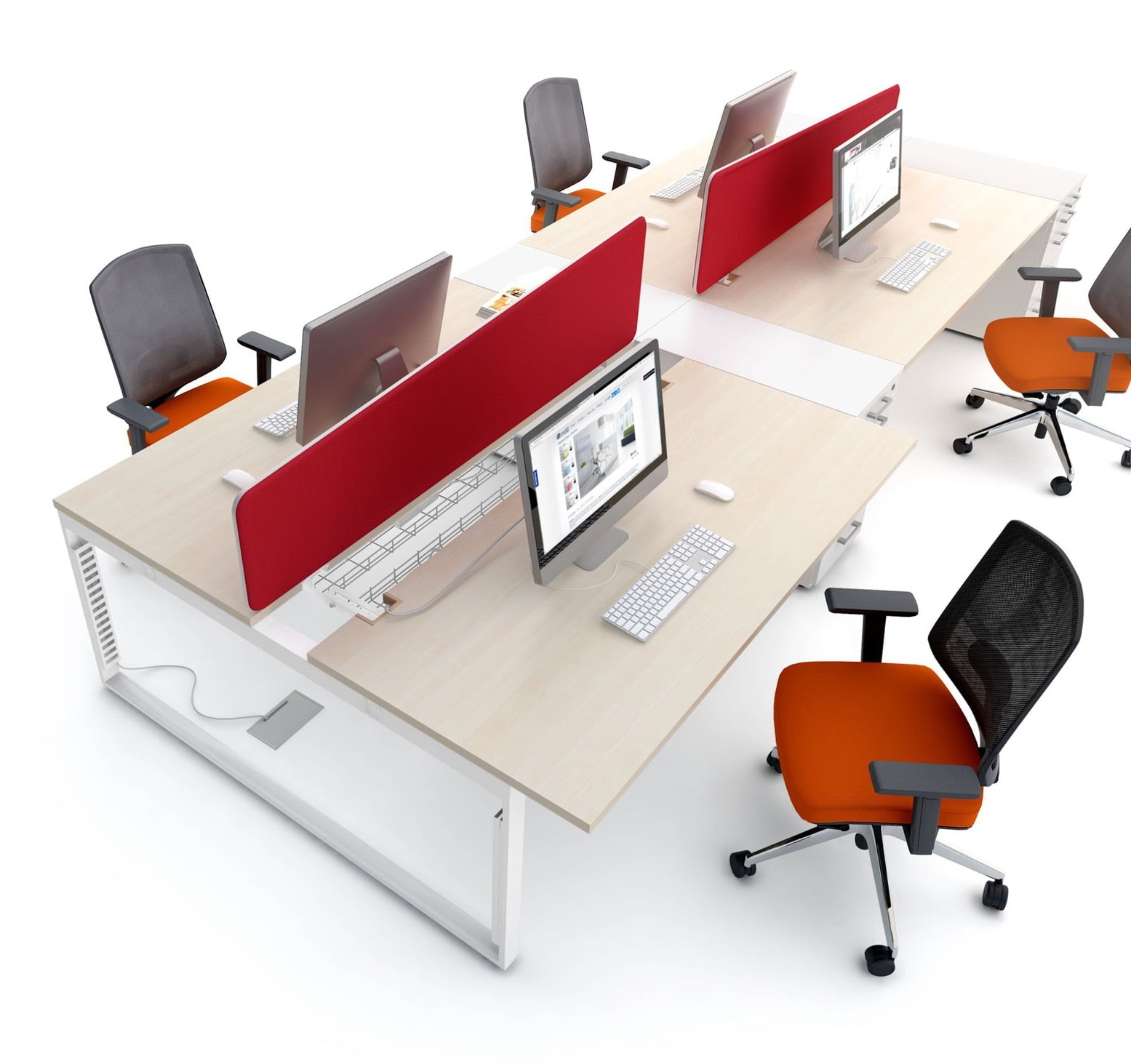 YAN_Z MFC Top Modular Office Desk Bench