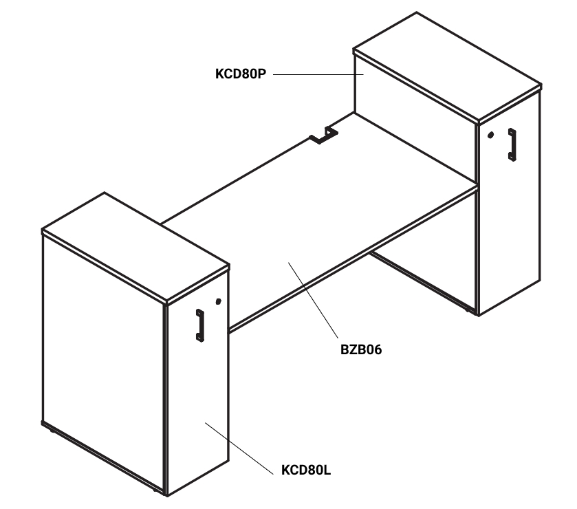 YAN_Z MFC Top Modular Office Single Desk