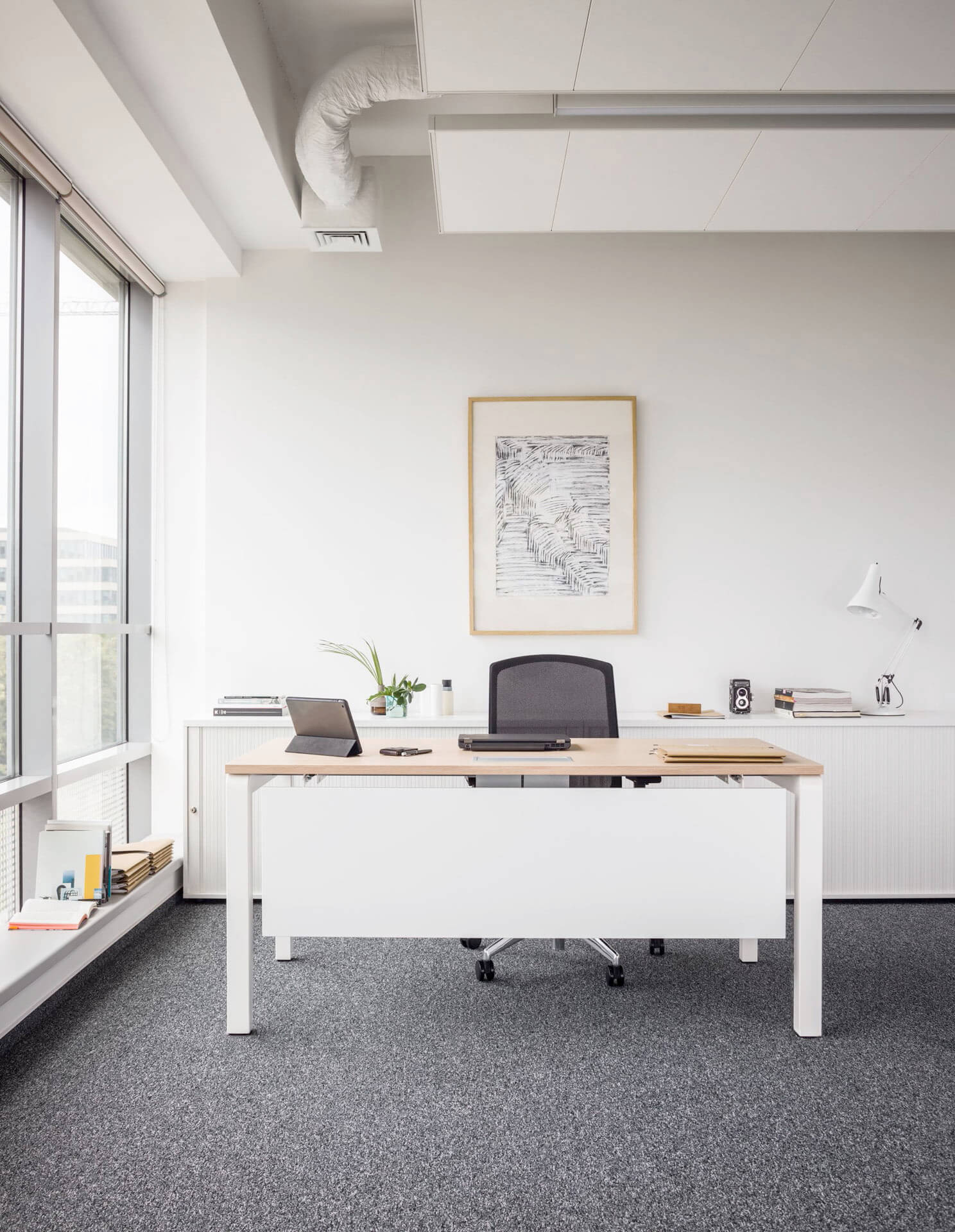 YAN_C MFC Top Rectangular Office Desk