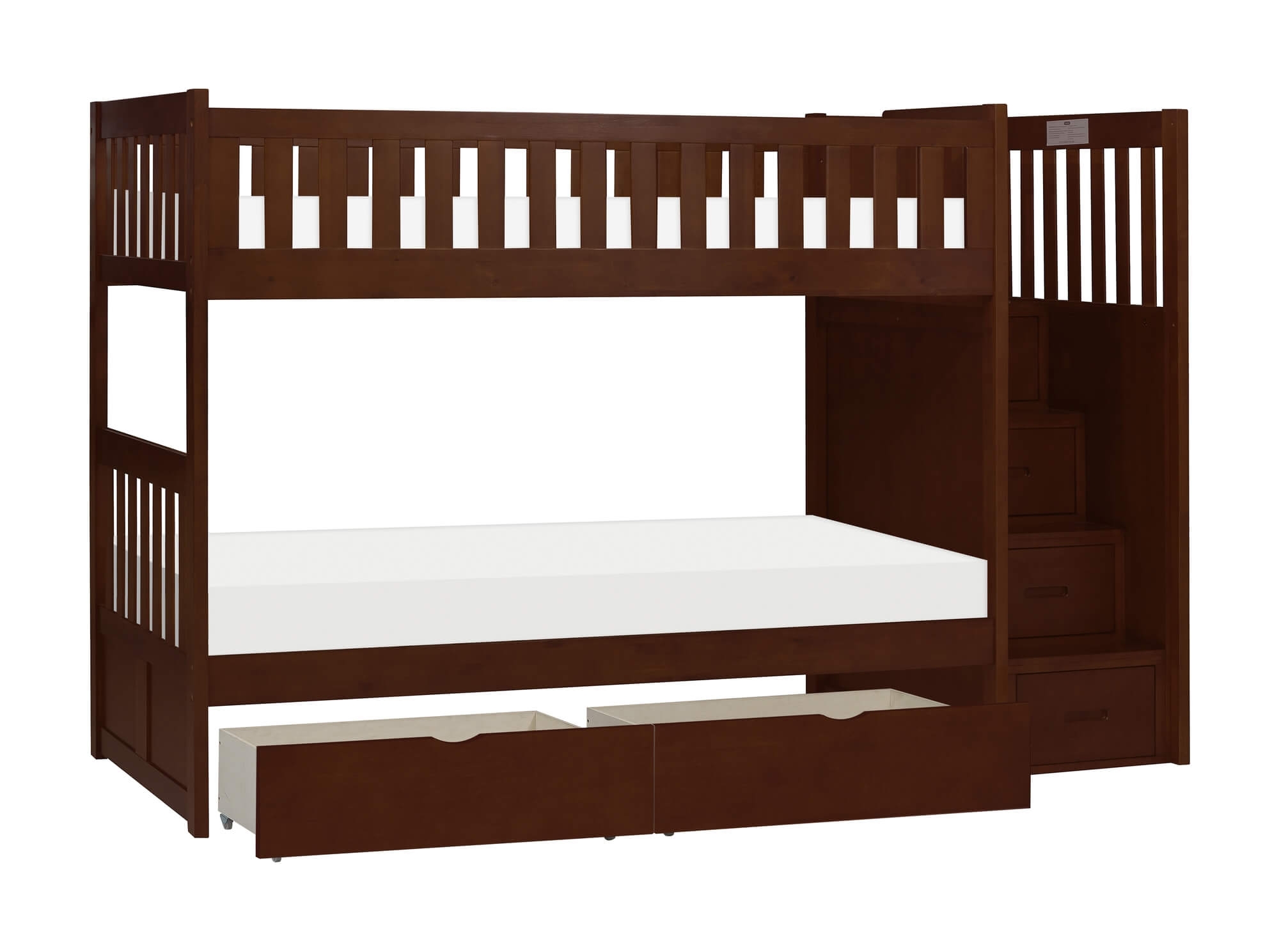 Rowe Wood/Wood Veneer Bunk Bed w/Reversible Step Storage