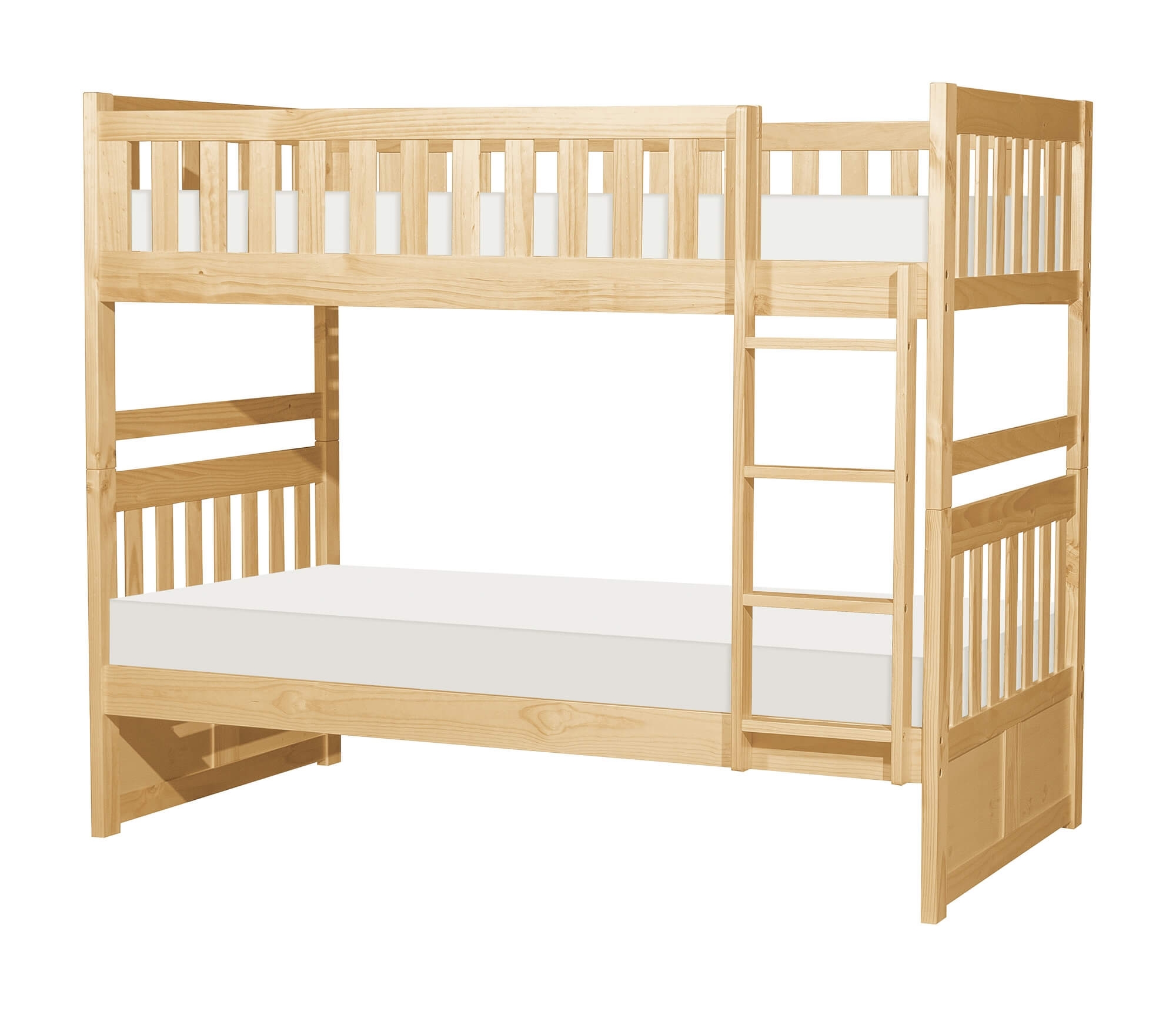 Bartly Wood/Wood Veneer Bunk Bed, Twin/Twin Size