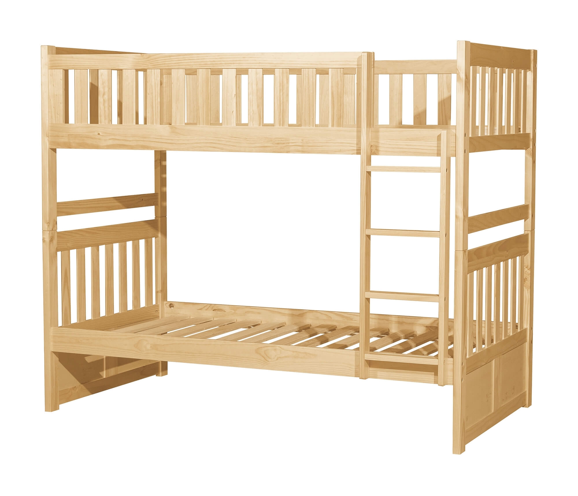 Bartly Wood/Wood Veneer Bunk Bed, Twin/Twin Size