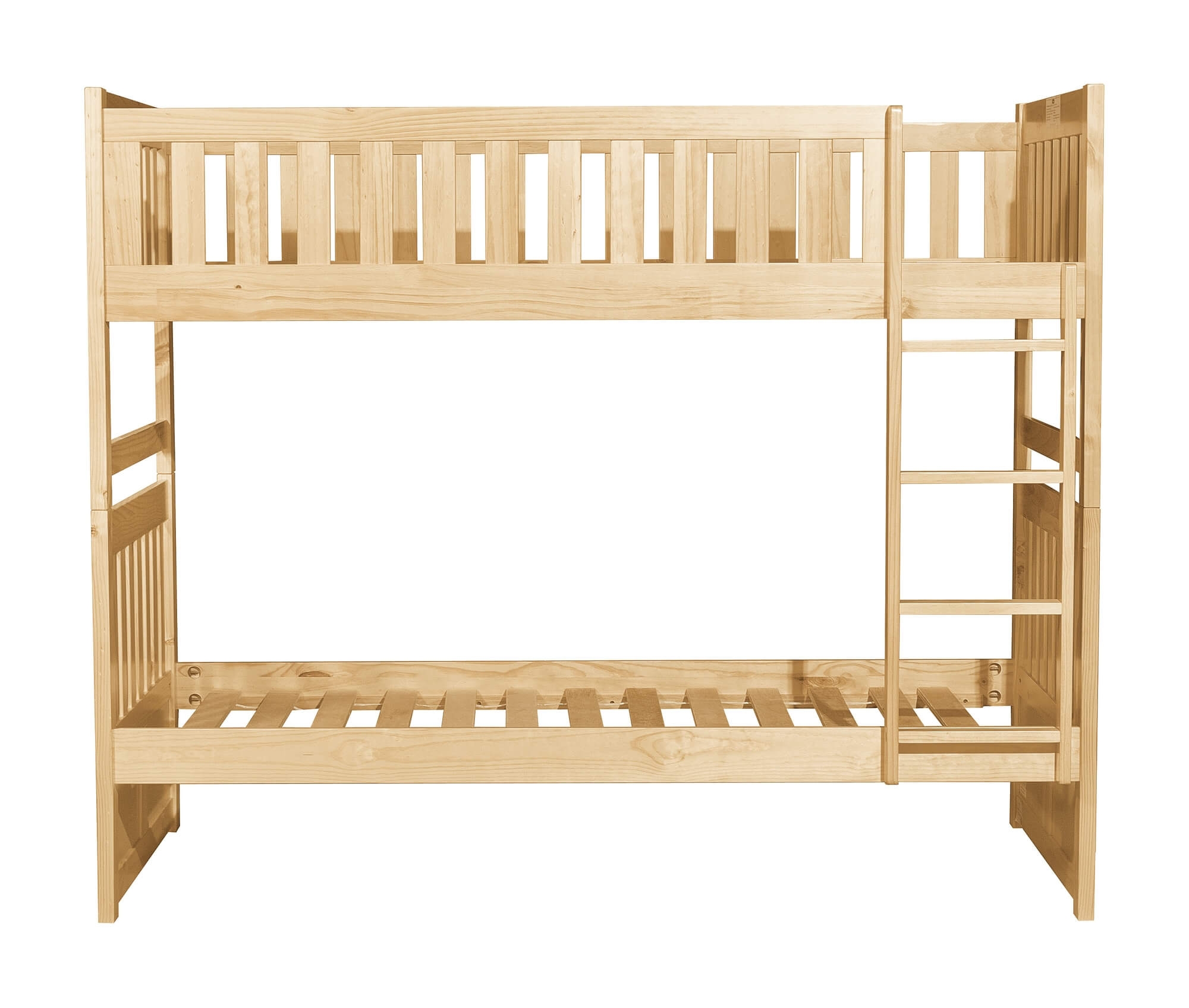 Bartly Wood/Wood Veneer Bunk Bed, Twin/Twin Size