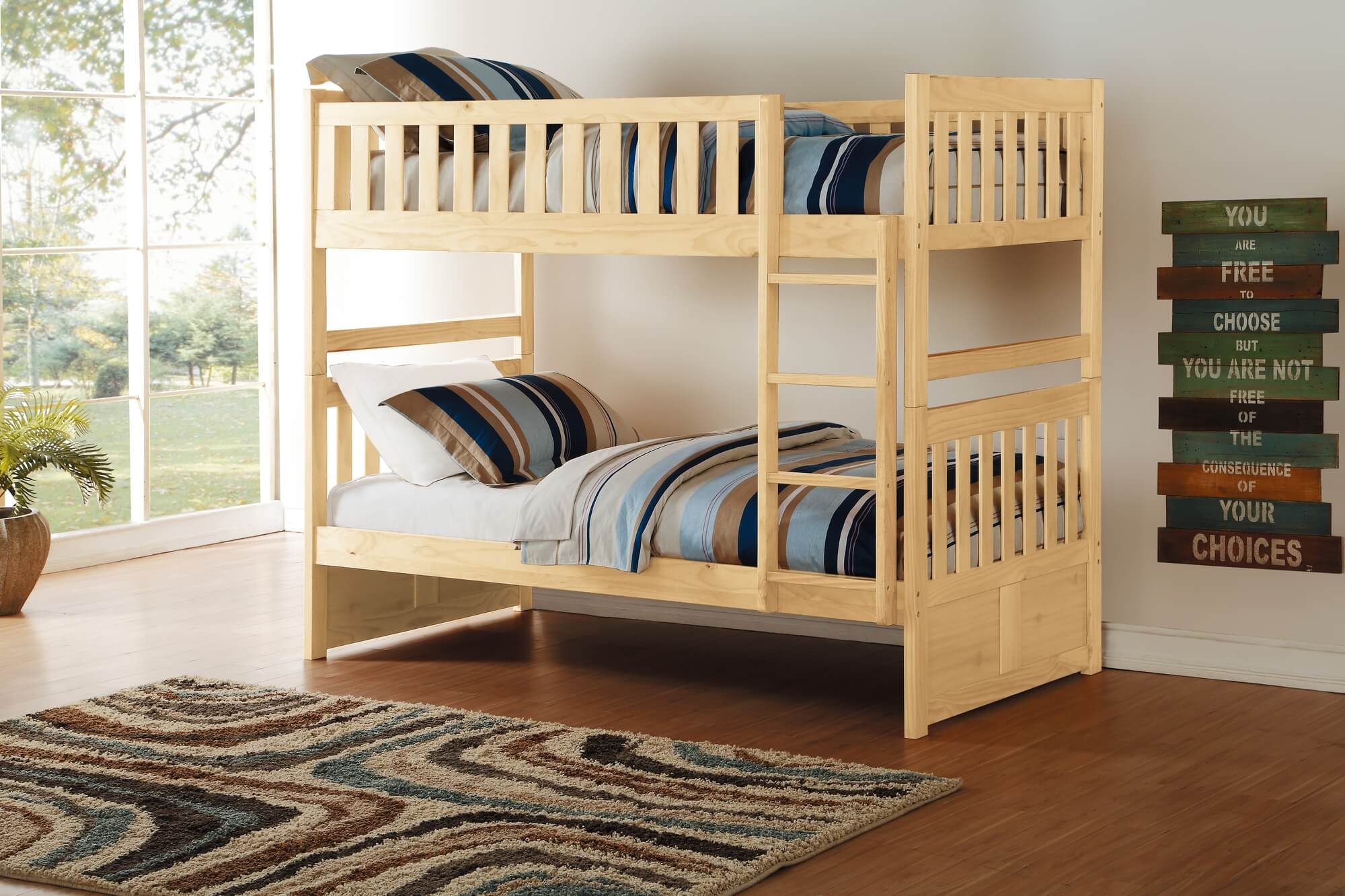 Bartly Wood/Wood Veneer Bunk Bed