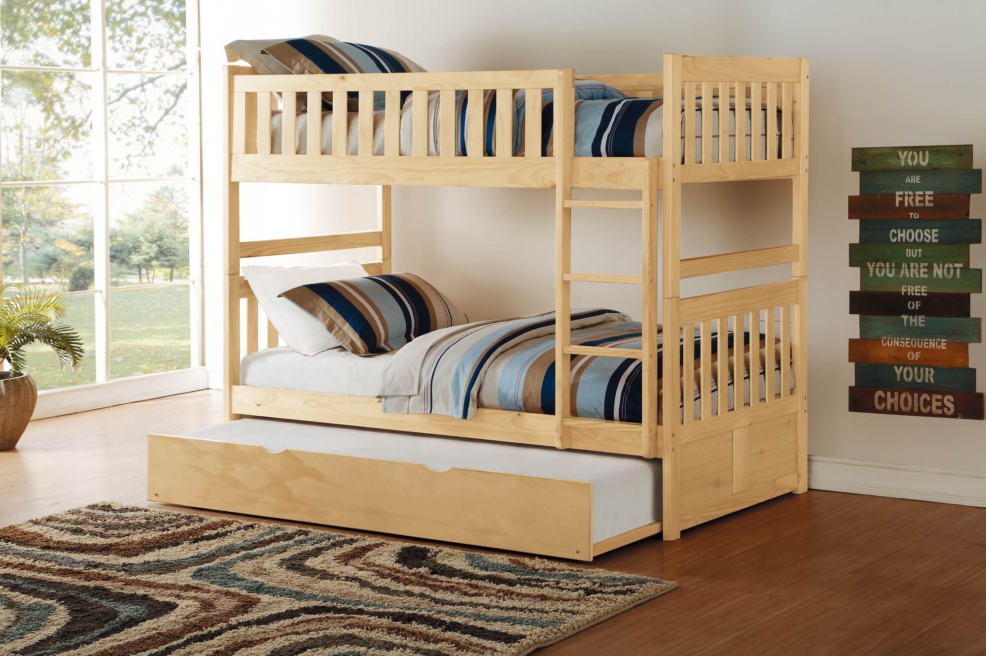 Bartly Wood/Wood Veneer Bunk Bed