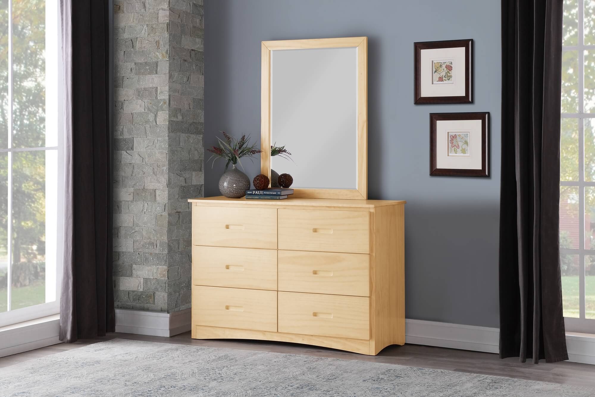 Bartly Wood/Wood Veneer Dresser