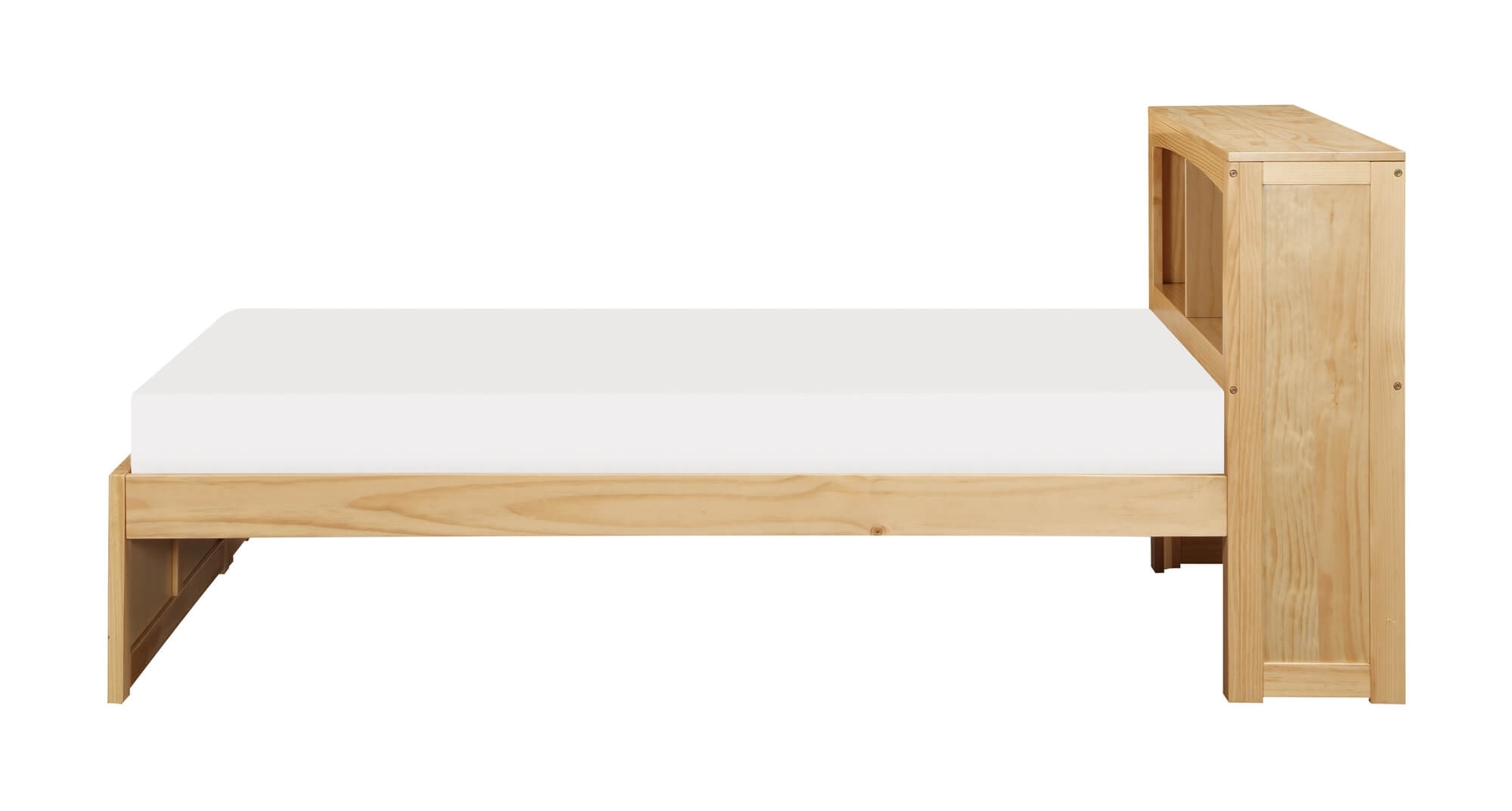 Bartly Wood/Wood Veneer Bookcase Bed, Twin Size