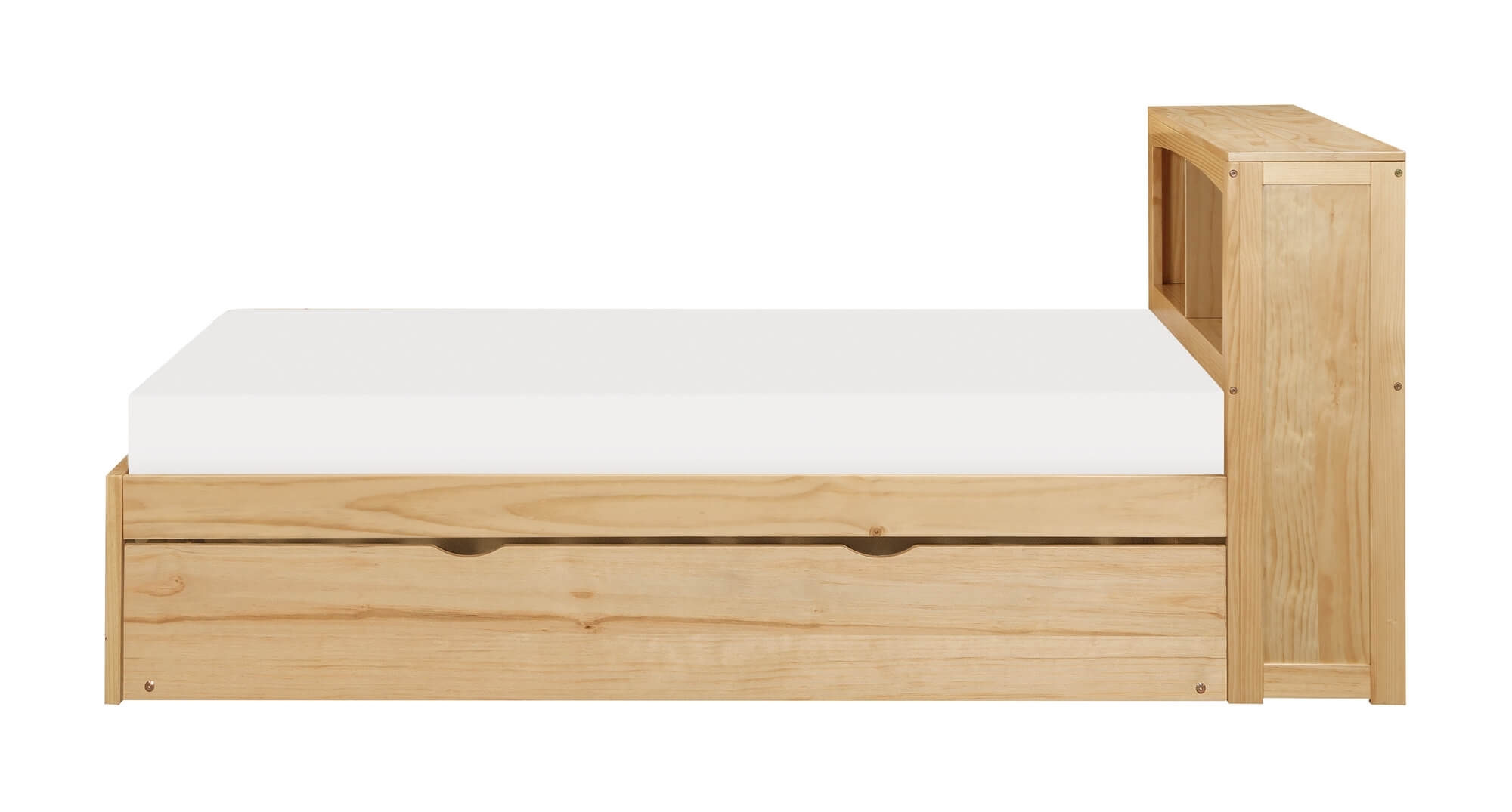 Bartly Wood/Wood Veneer Bookcase Bed, Twin Size