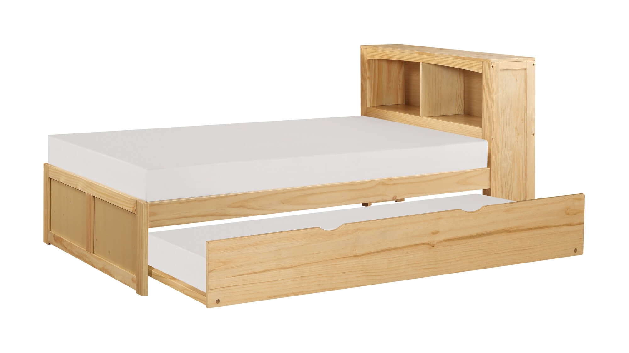 Bartly Wood/Wood Veneer Bookcase Bed, Twin Size