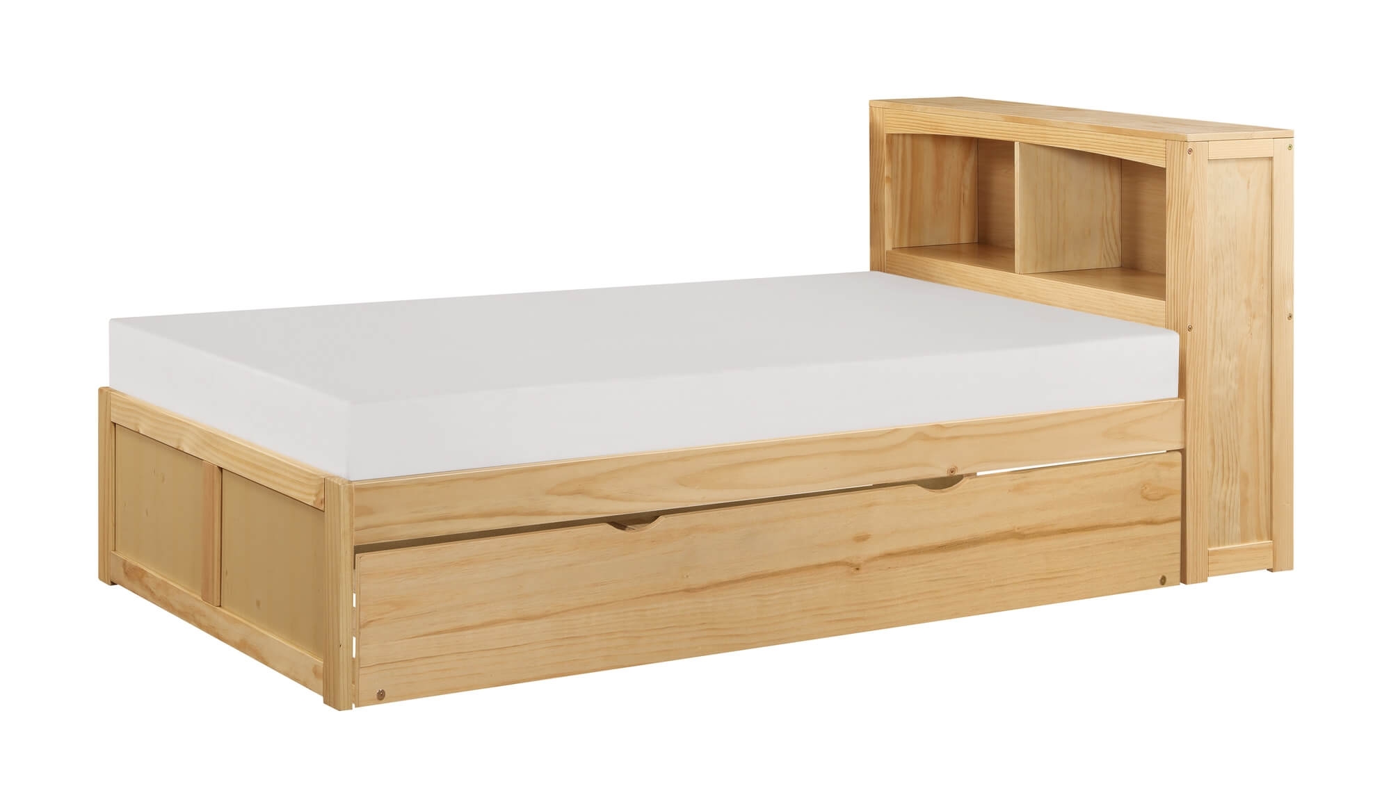 Bartly Wood/Wood Veneer Bookcase Bed, Twin Size