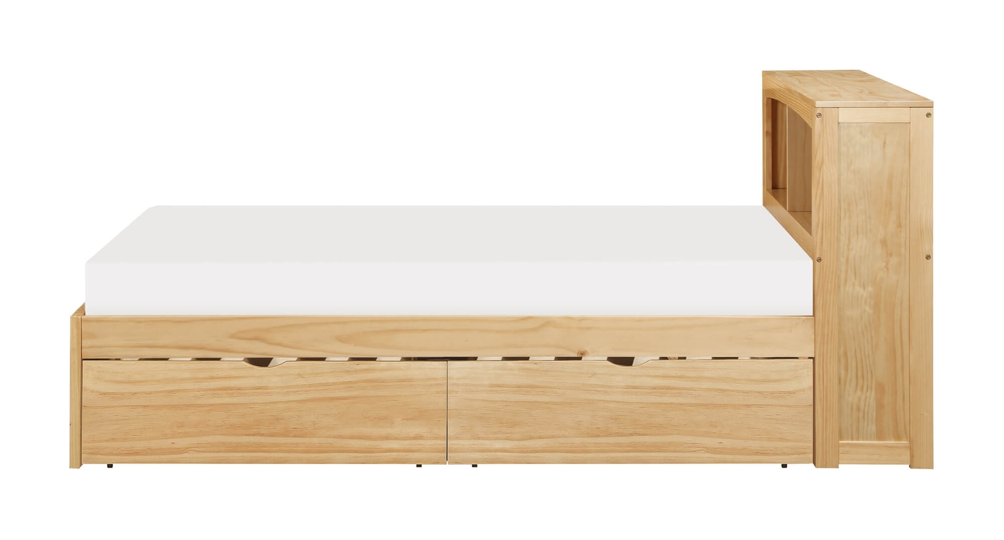 Bartly Wood/Wood Veneer Bookcase Bed, Twin Size