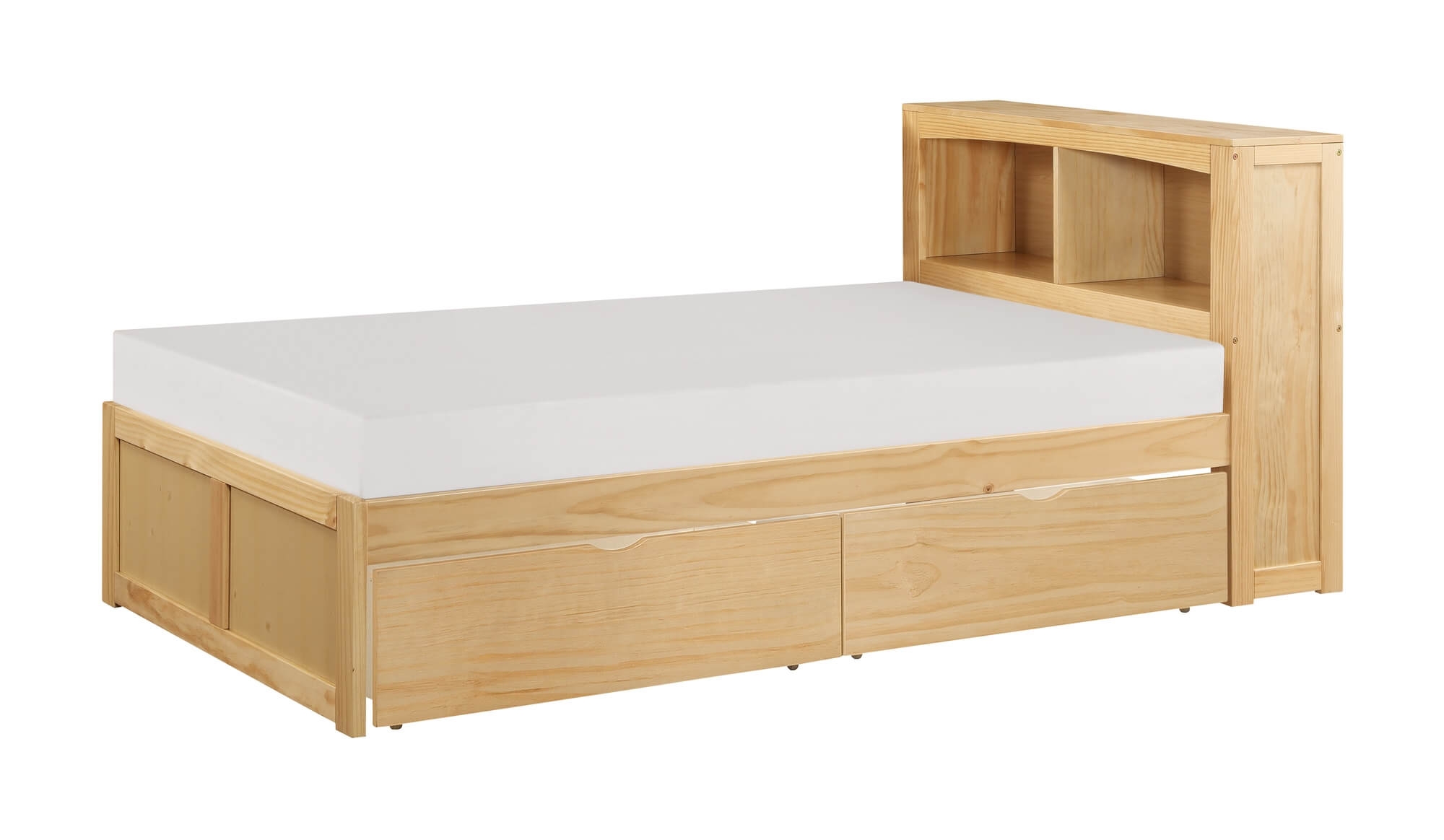 Bartly Wood/Wood Veneer Bookcase Bed, Twin Size