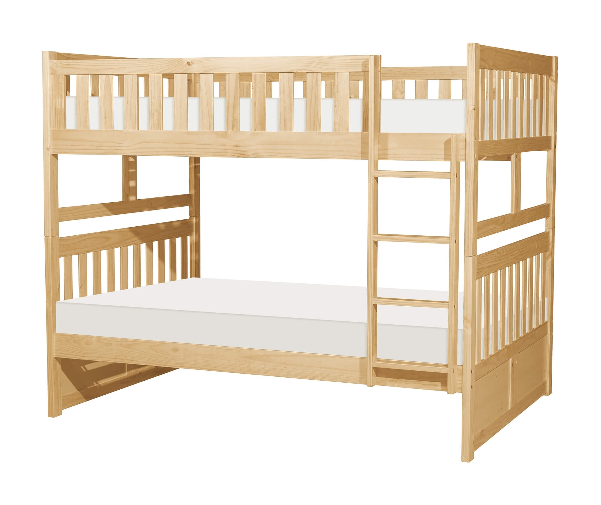 Bartly Wood/Wood Veneer Bunk Bed, Full/Full Size