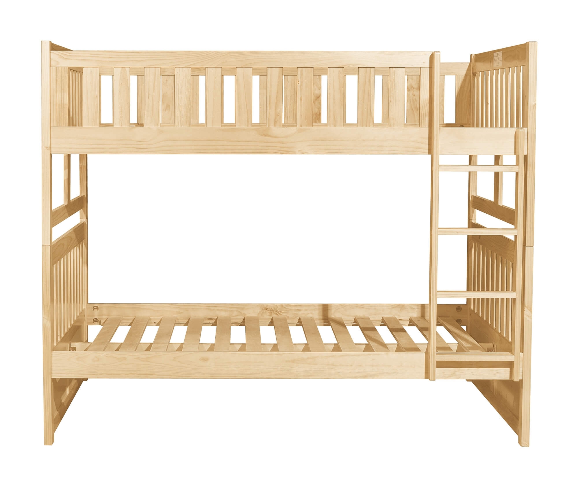 Bartly Wood/Wood Veneer Bunk Bed, Full/Full Size