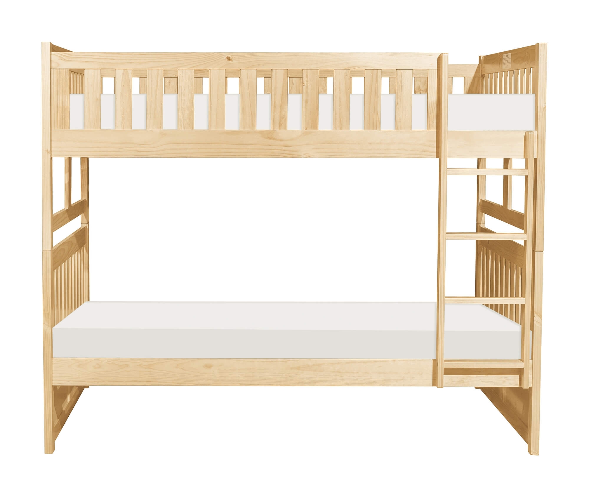 Bartly Wood/Wood Veneer Bunk Bed, Full/Full Size