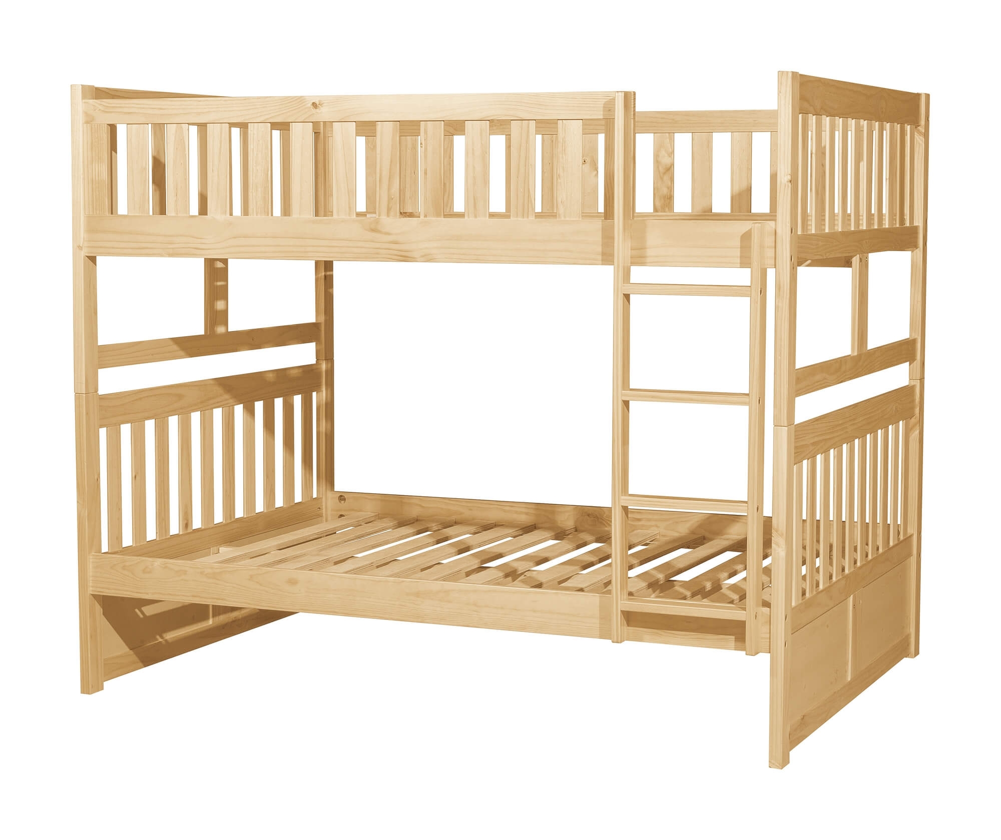 Bartly Wood/Wood Veneer Bunk Bed, Full/Full Size