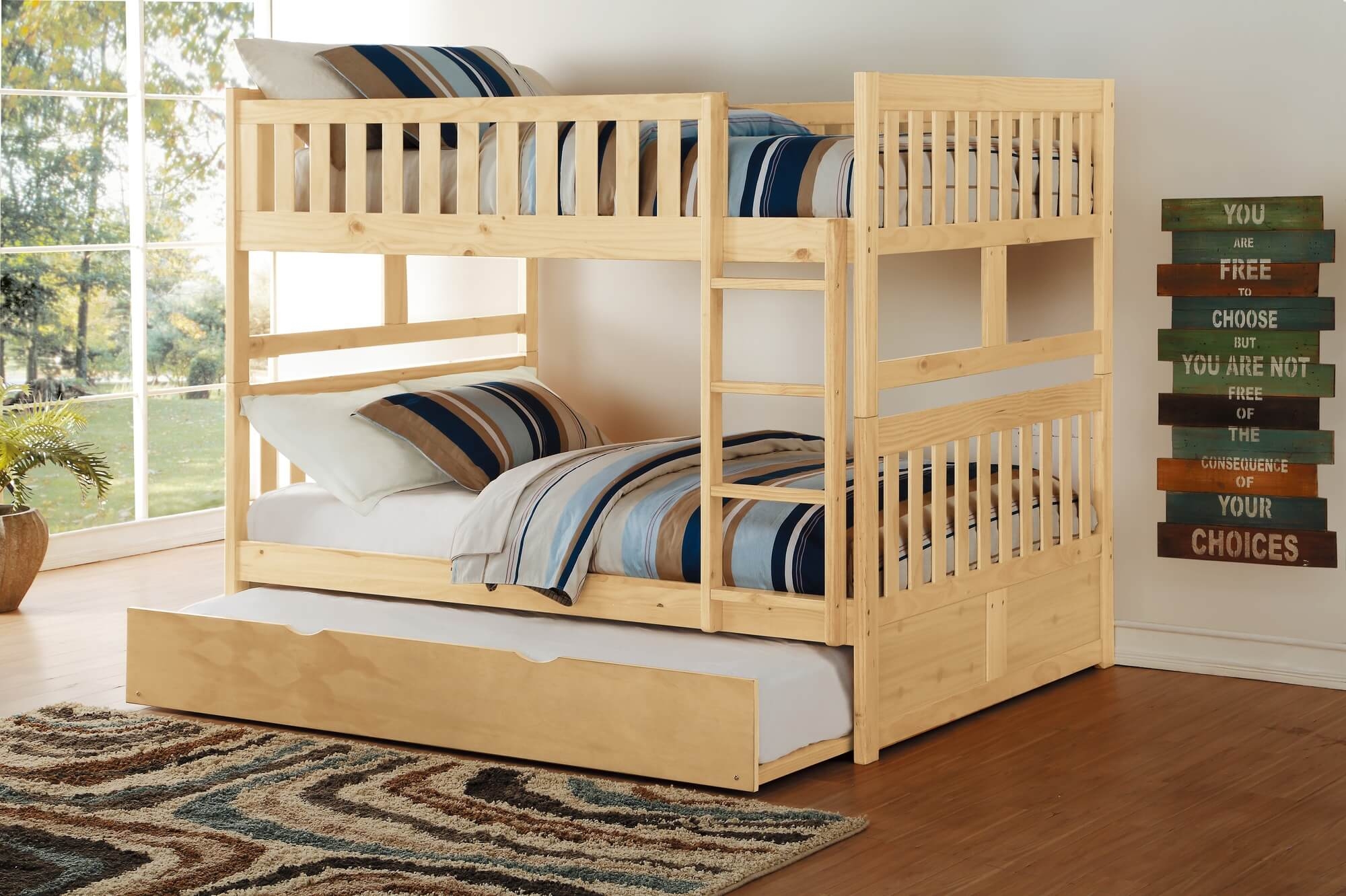 Bartly Wood/Wood Veneer Bunk Bed