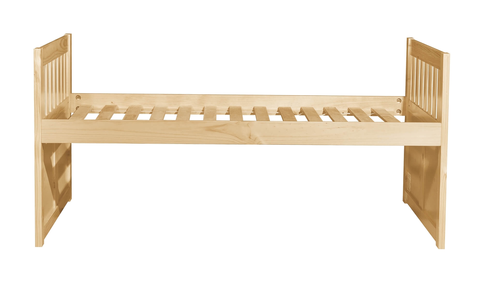 Bartly Wood/Wood Veneer Storage Trundle Bed, Twin/Twin Size
