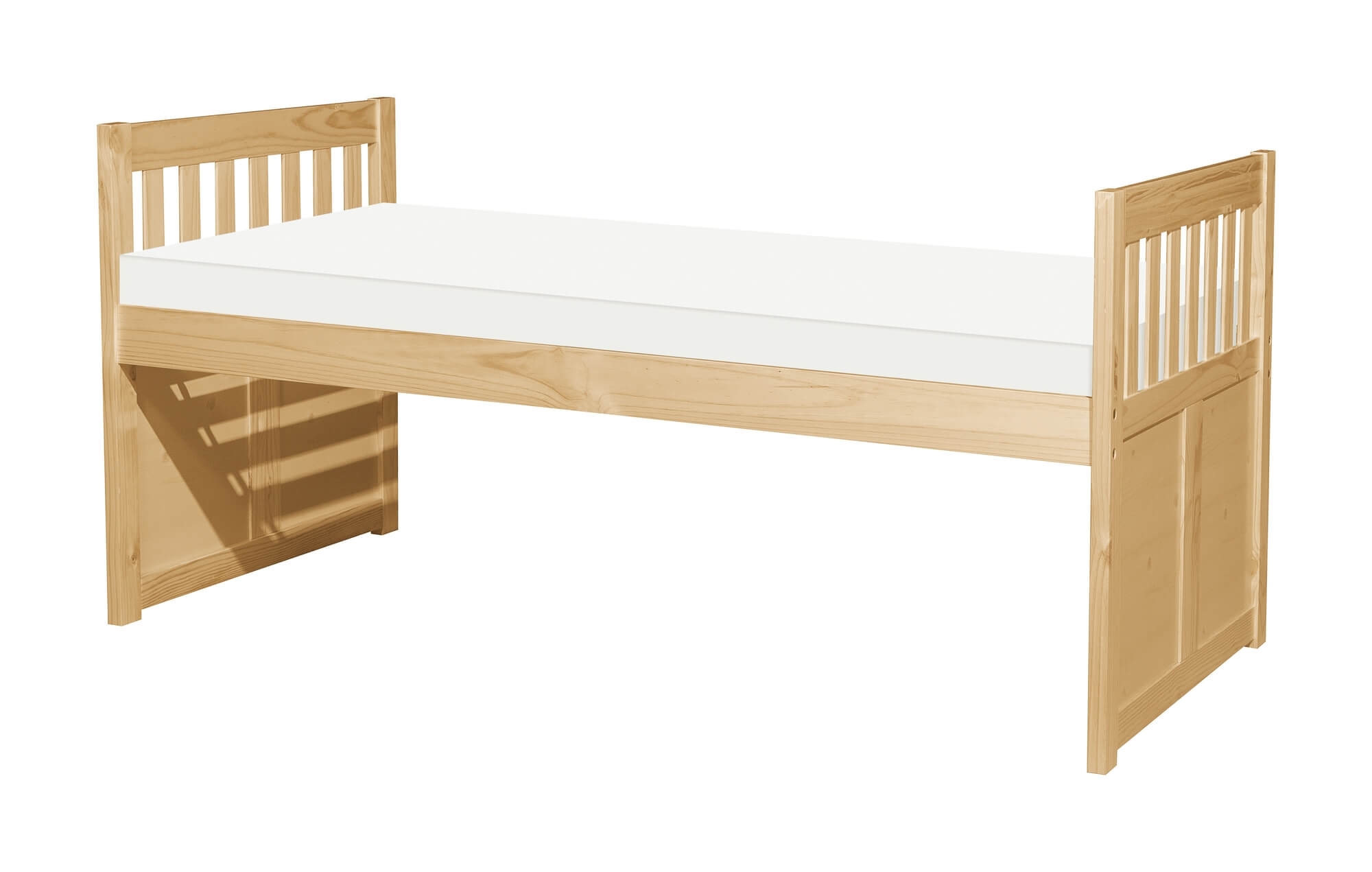 Bartly Wood/Wood Veneer Storage Trundle Bed, Twin/Twin Size
