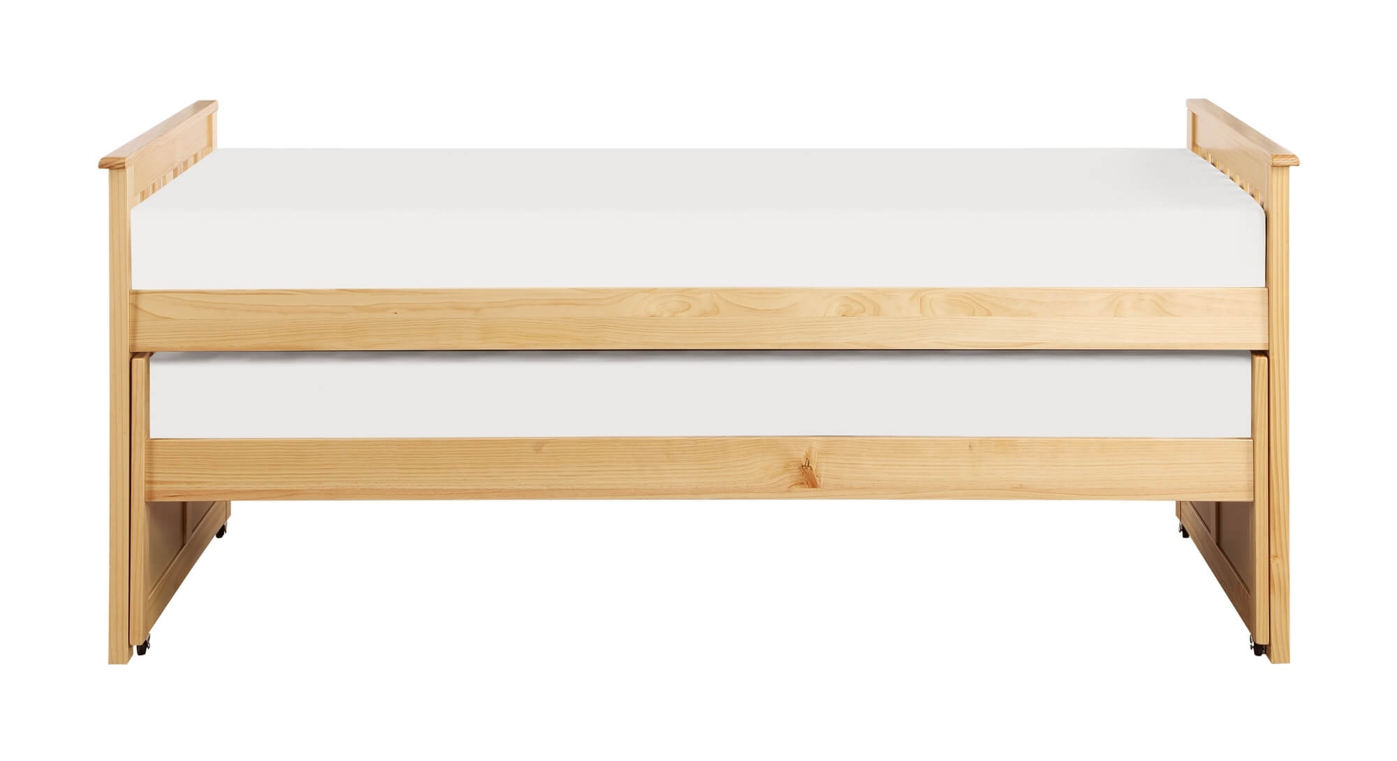 Bartly Wood/Wood Veneer Trundle Bed, Twin/Twin Size