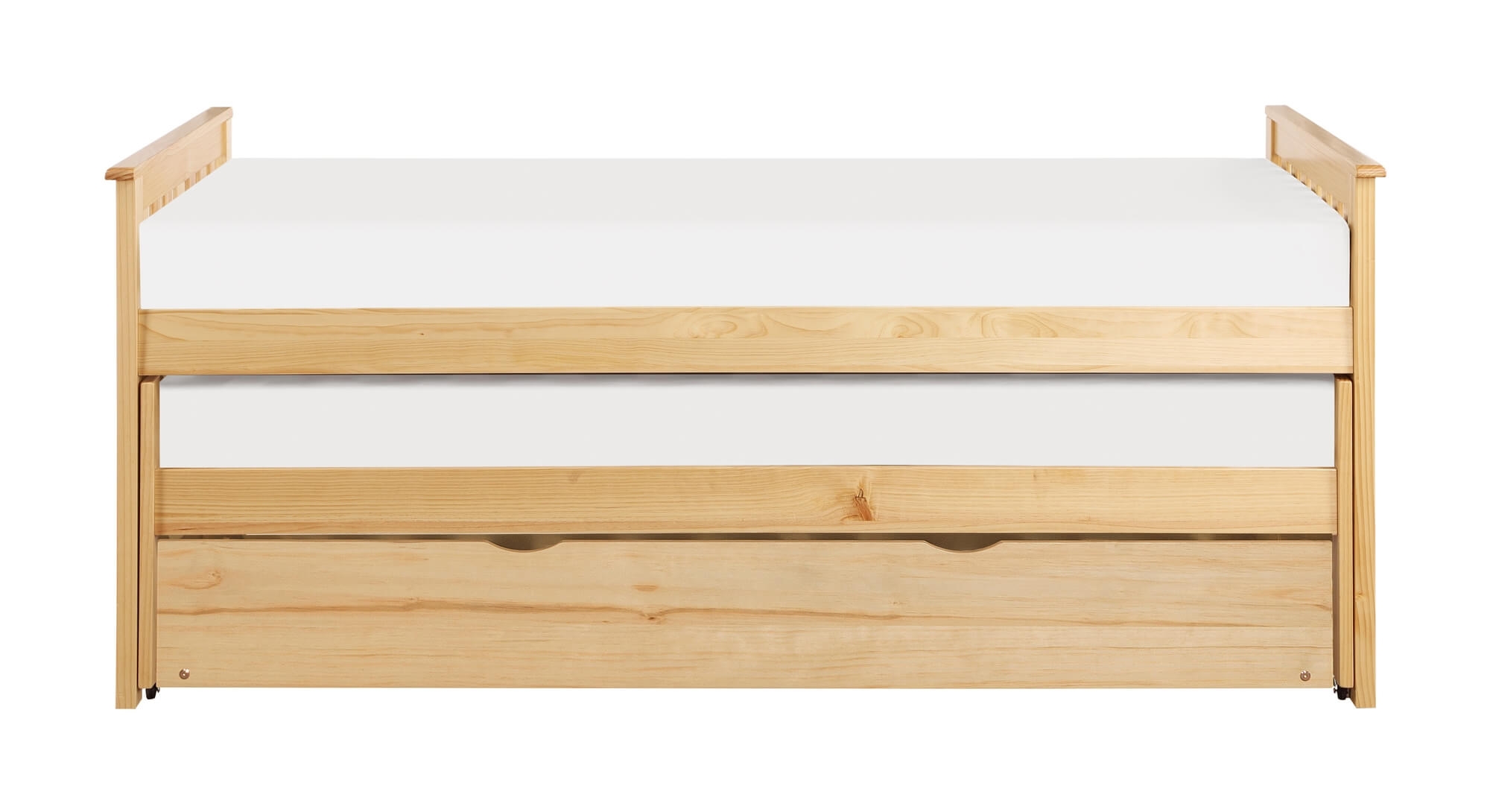Bartly Wood/Wood Veneer Trundle Bed, Twin/Twin Size