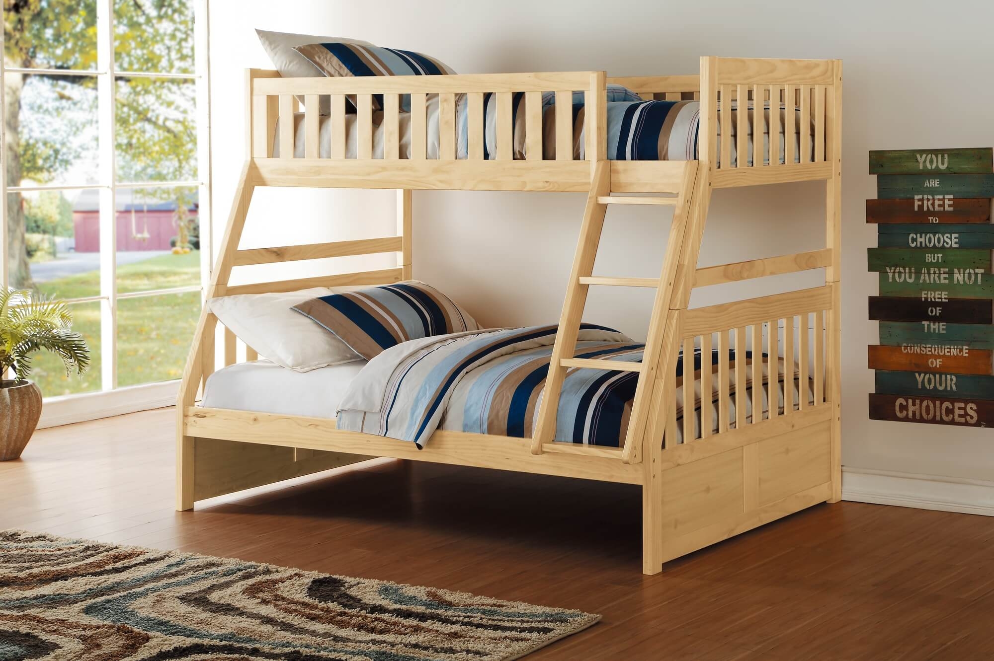 Bartly Wood/Wood Veneer Bunk Bed