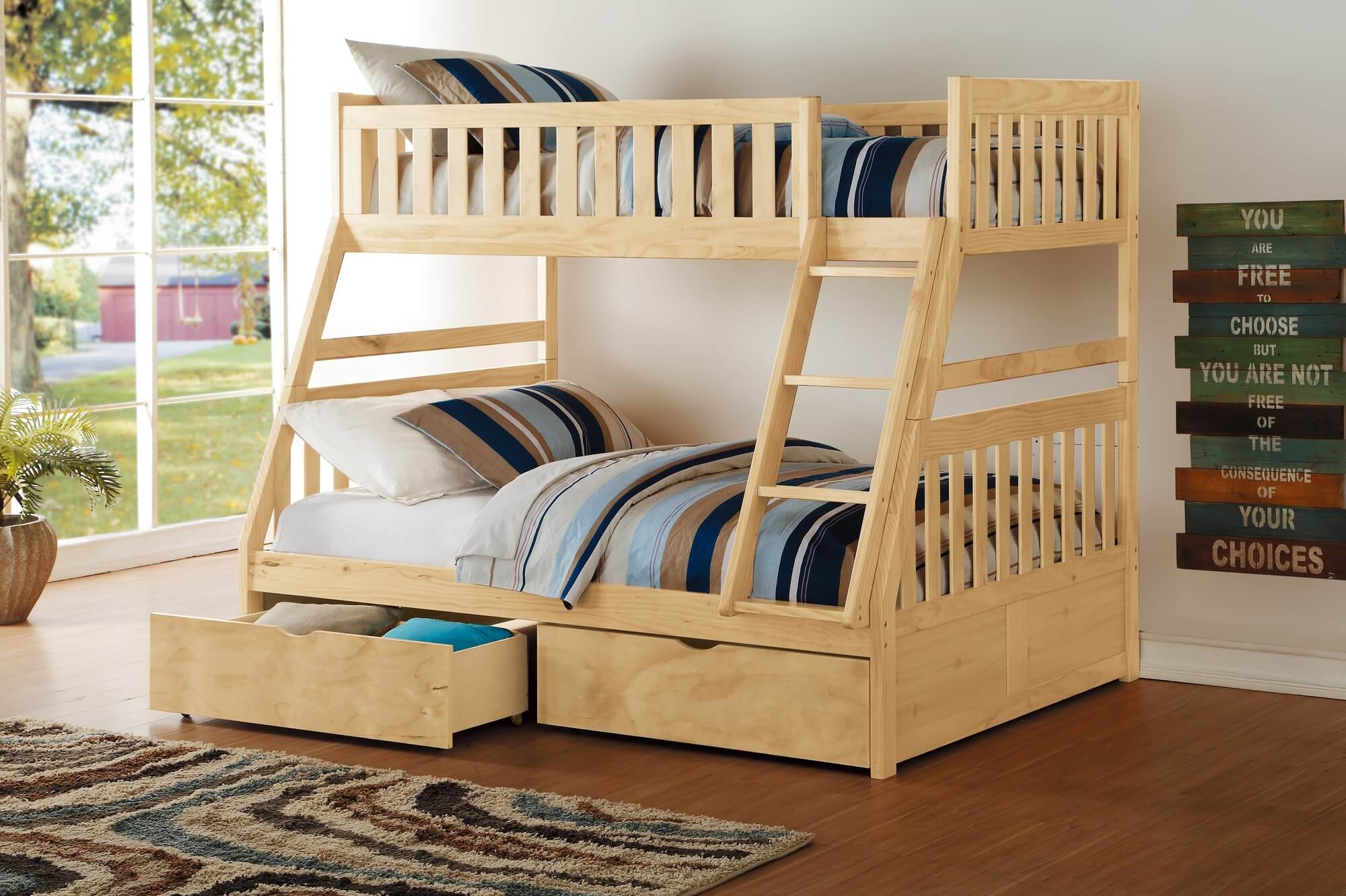 Bartly Wood/Wood Veneer Bunk Bed
