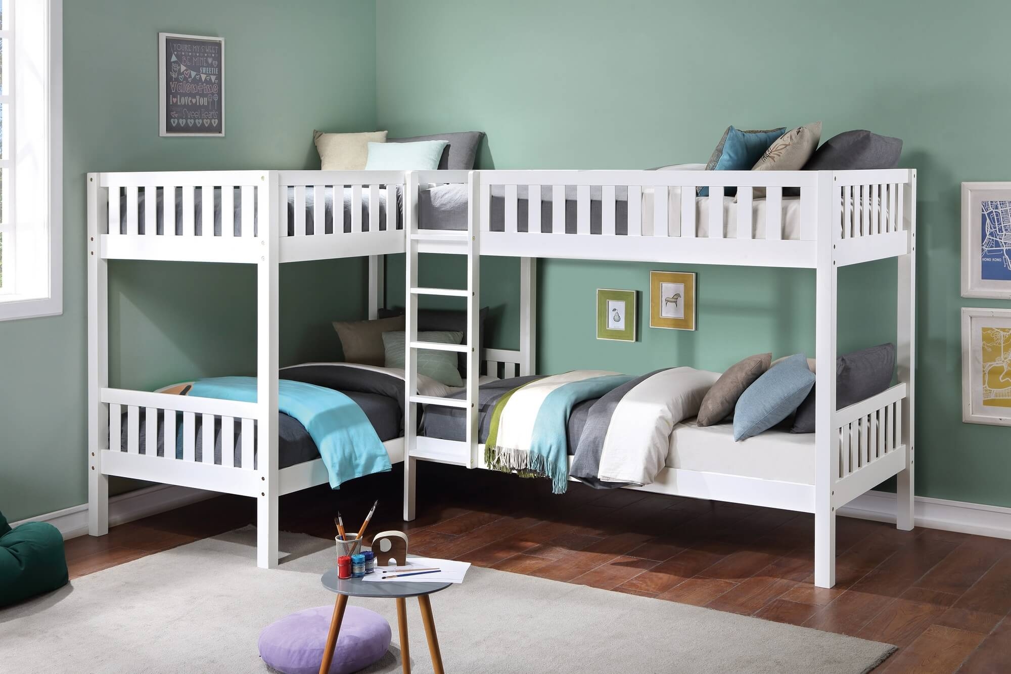 Galen Wood Corner Bunk Bed